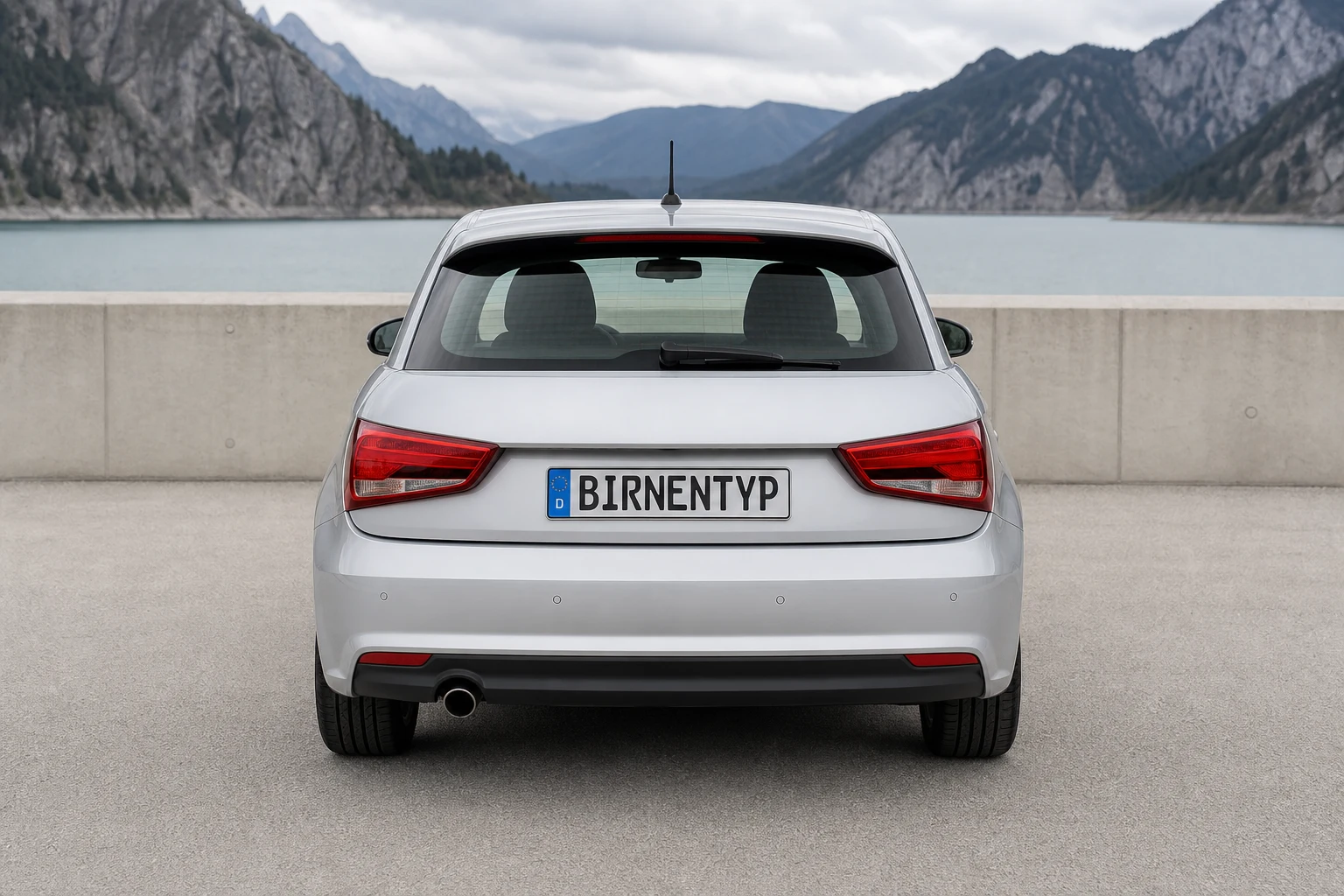 Heck-Ansicht des Audi A1 1 (3- & 5-Türer, Facelift (2015)) (mit KI erzeugt)