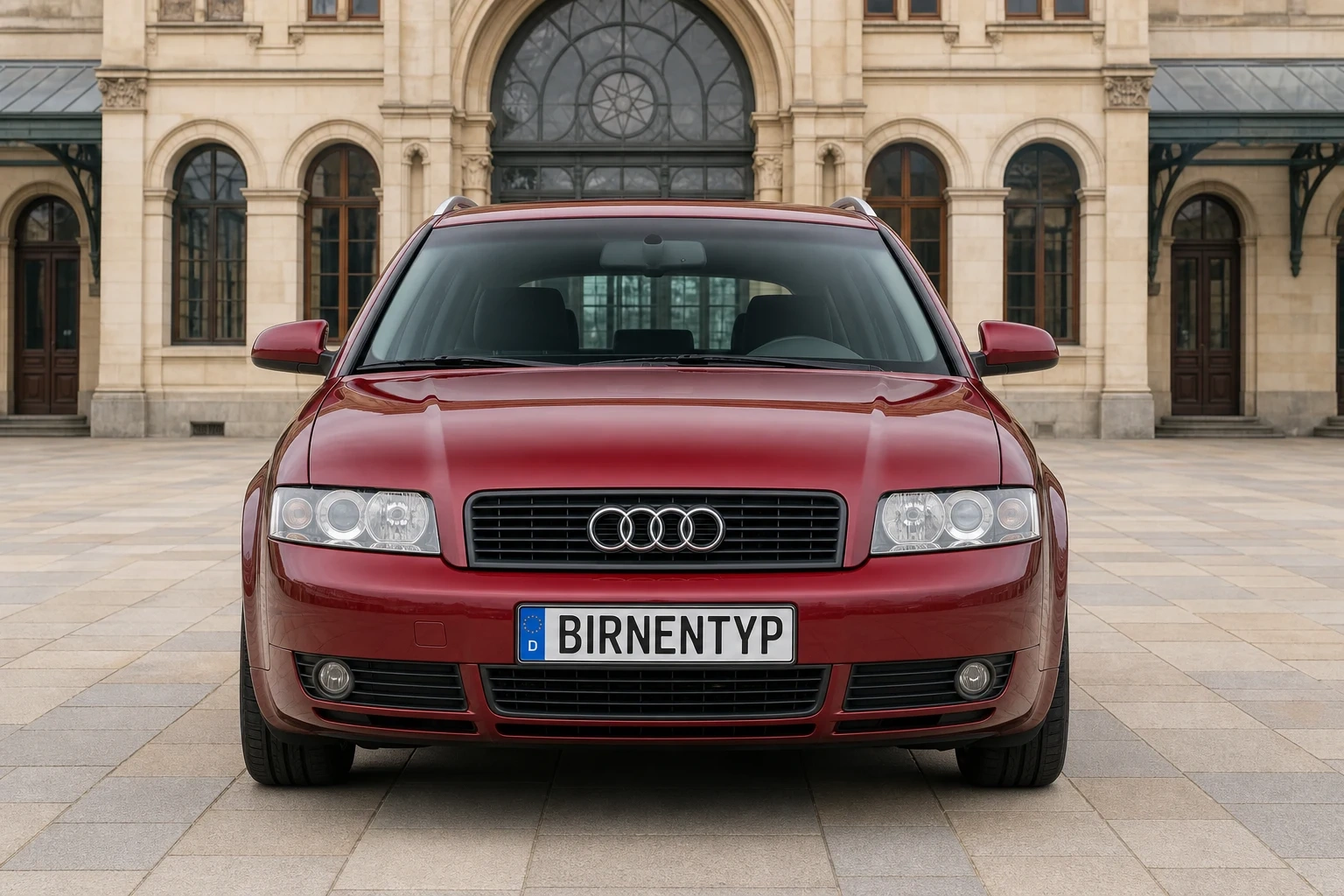 Frontansicht des Audi A4 2. Gen (A4/S4 Avant) (mit KI erzeugt)