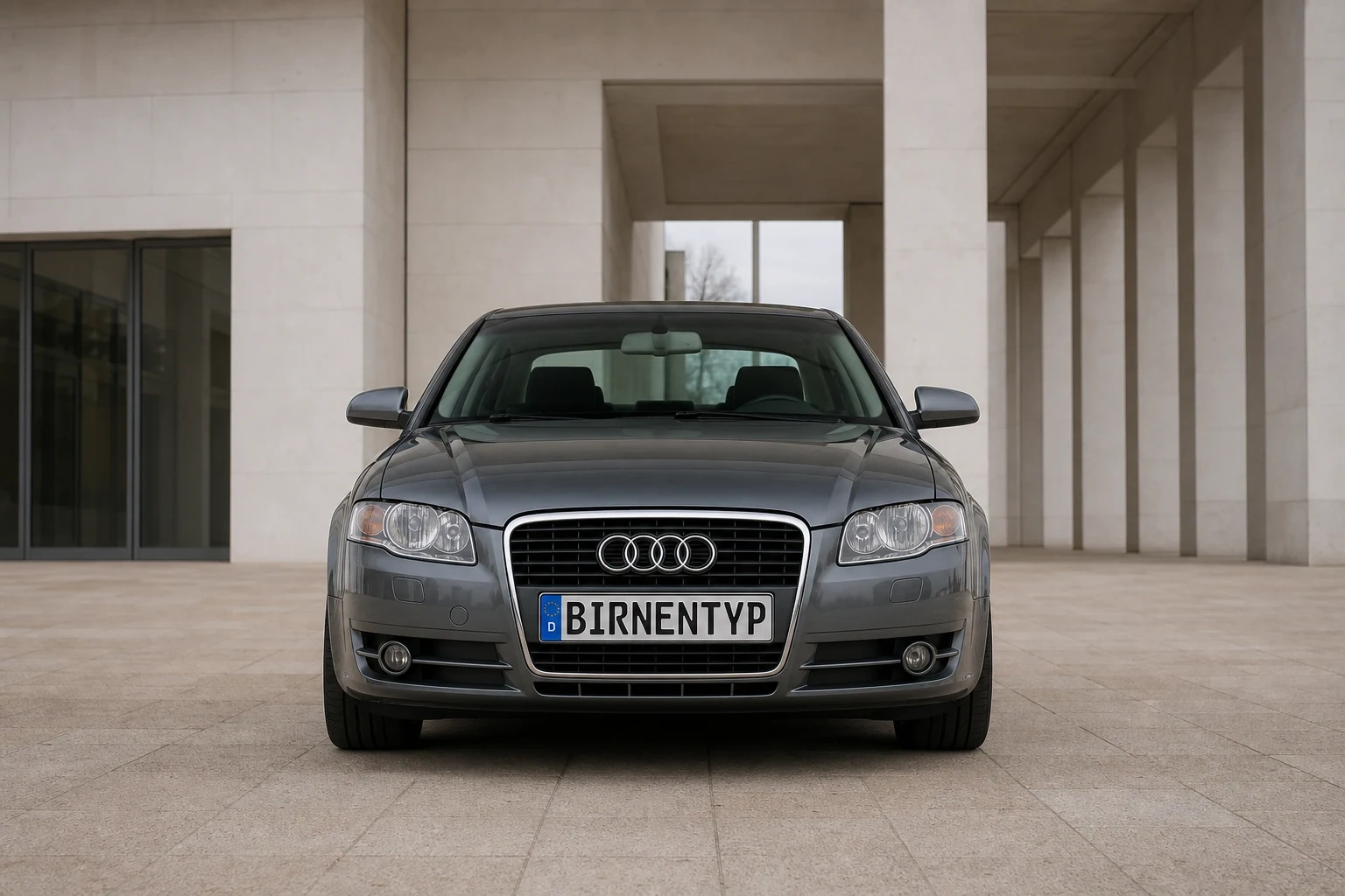 Frontansicht des Audi A4 3. Gen (mit KI erzeugt)