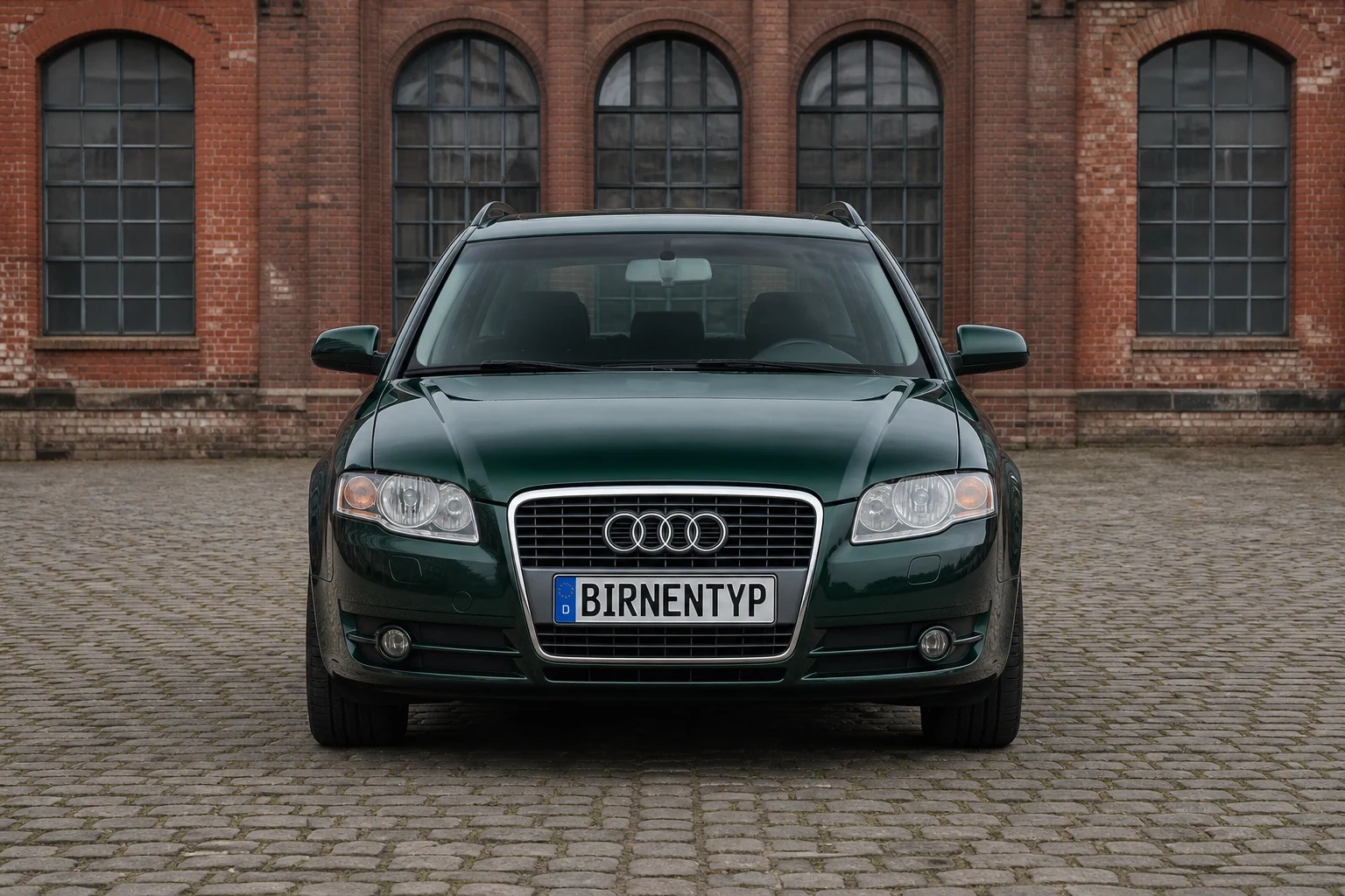 Frontansicht des Audi A4 3. Gen (A4/S4/RS4 Avant) (mit KI erzeugt)