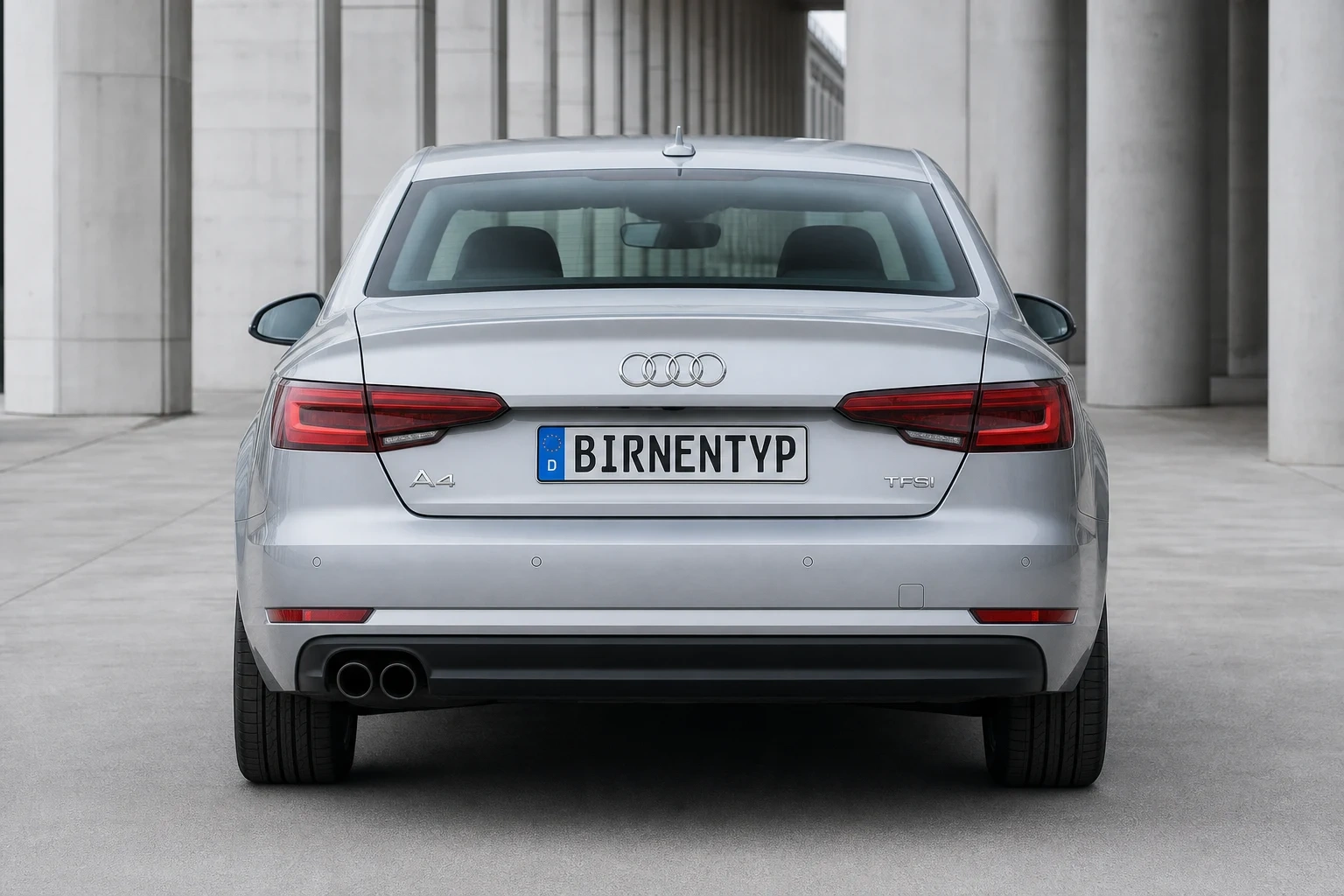 Heck-Ansicht des Audi A4 5. Gen (mit KI erzeugt)