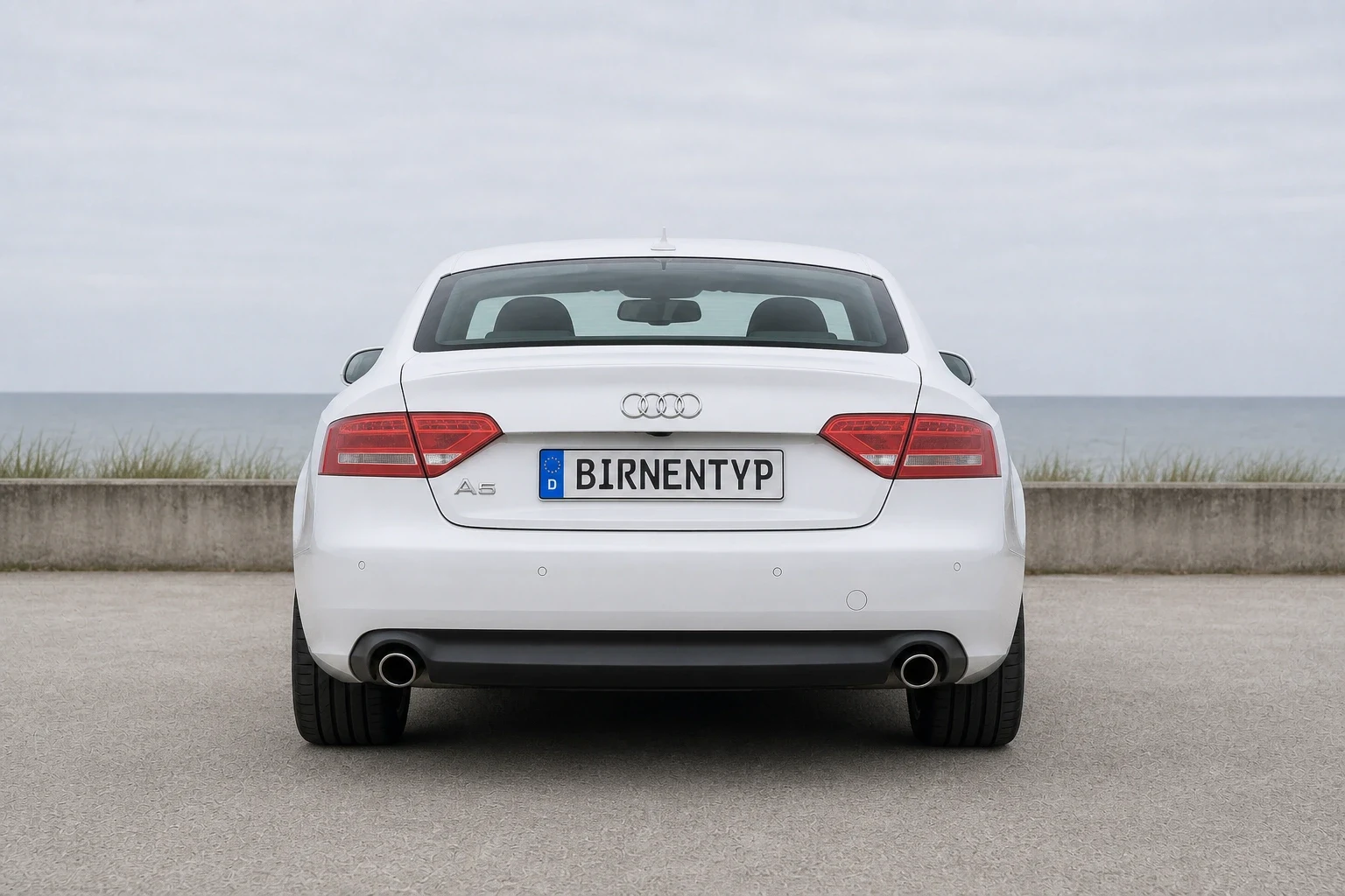 Heck-Ansicht des Audi A5 1 (mit KI erzeugt)