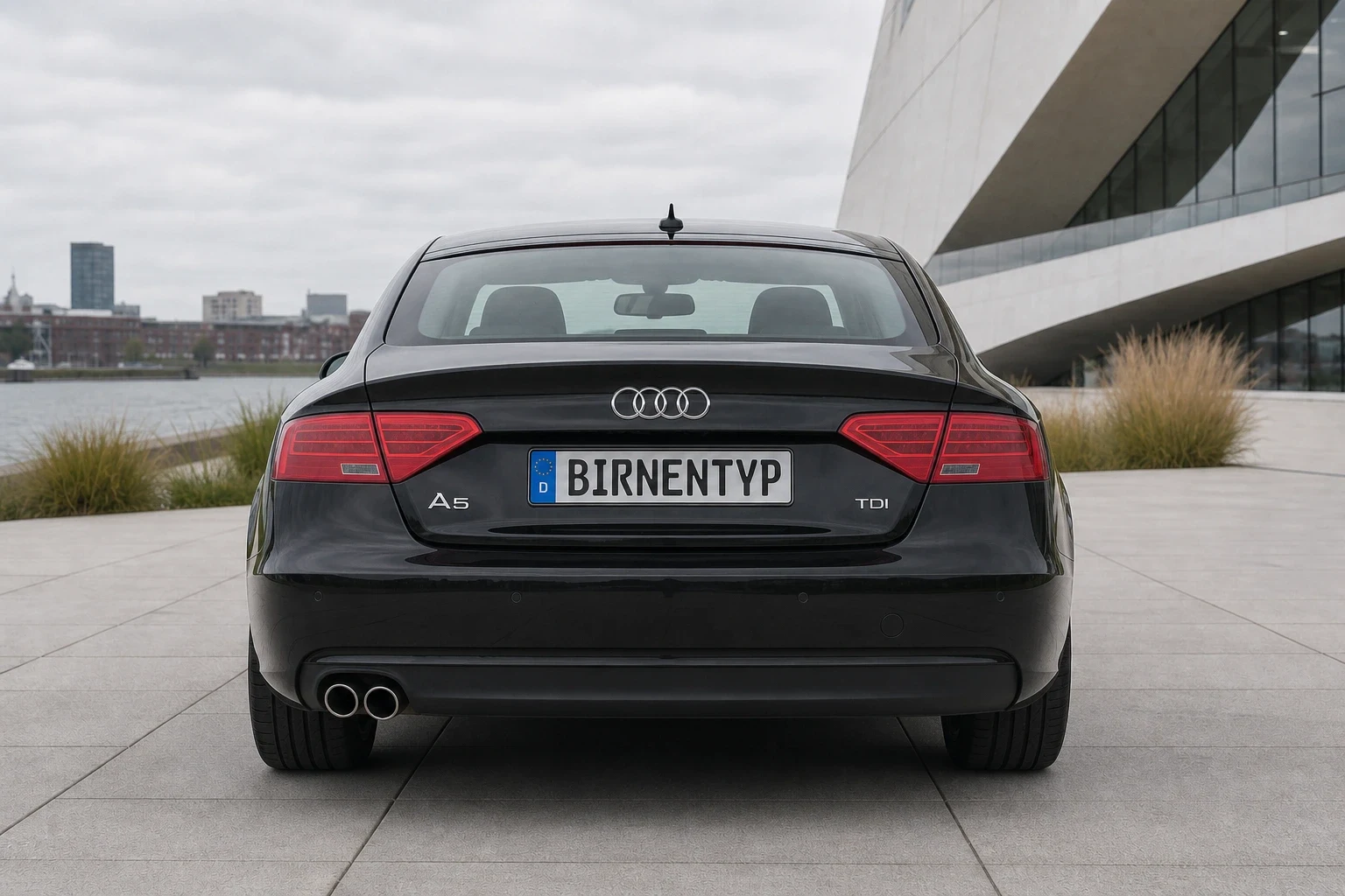 Heck-Ansicht des Audi A5 1 (Sportback) (mit KI erzeugt)
