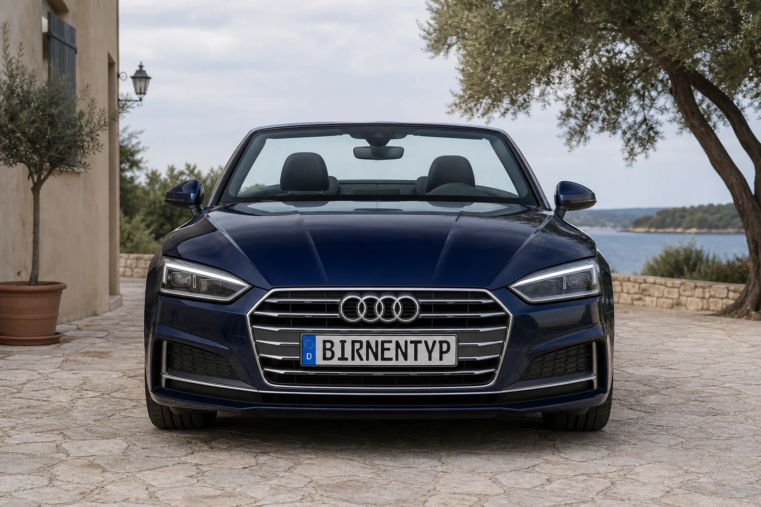 Frontansicht des Audi A5 2 (Cabriolet) (mit KI erzeugt)