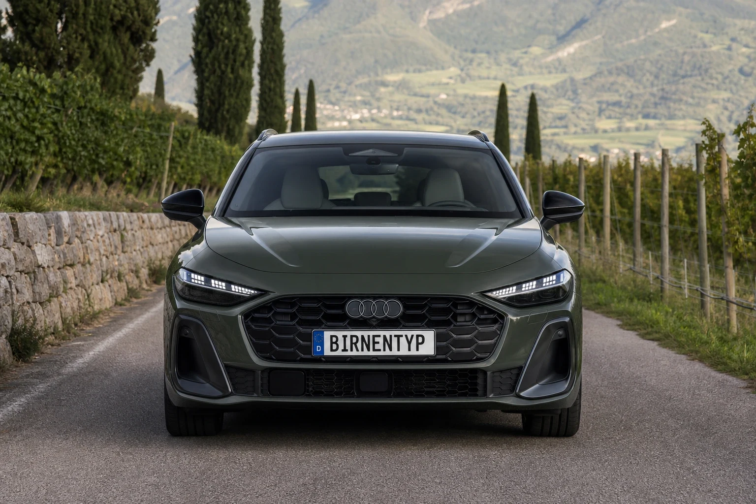 Frontansicht des Audi A5 3 (Kombi) (mit KI erzeugt)