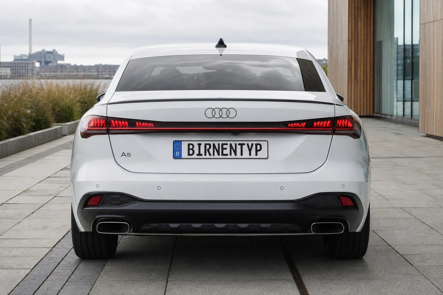 Heck-Ansicht des Audi A5 3 (mit KI erzeugt)