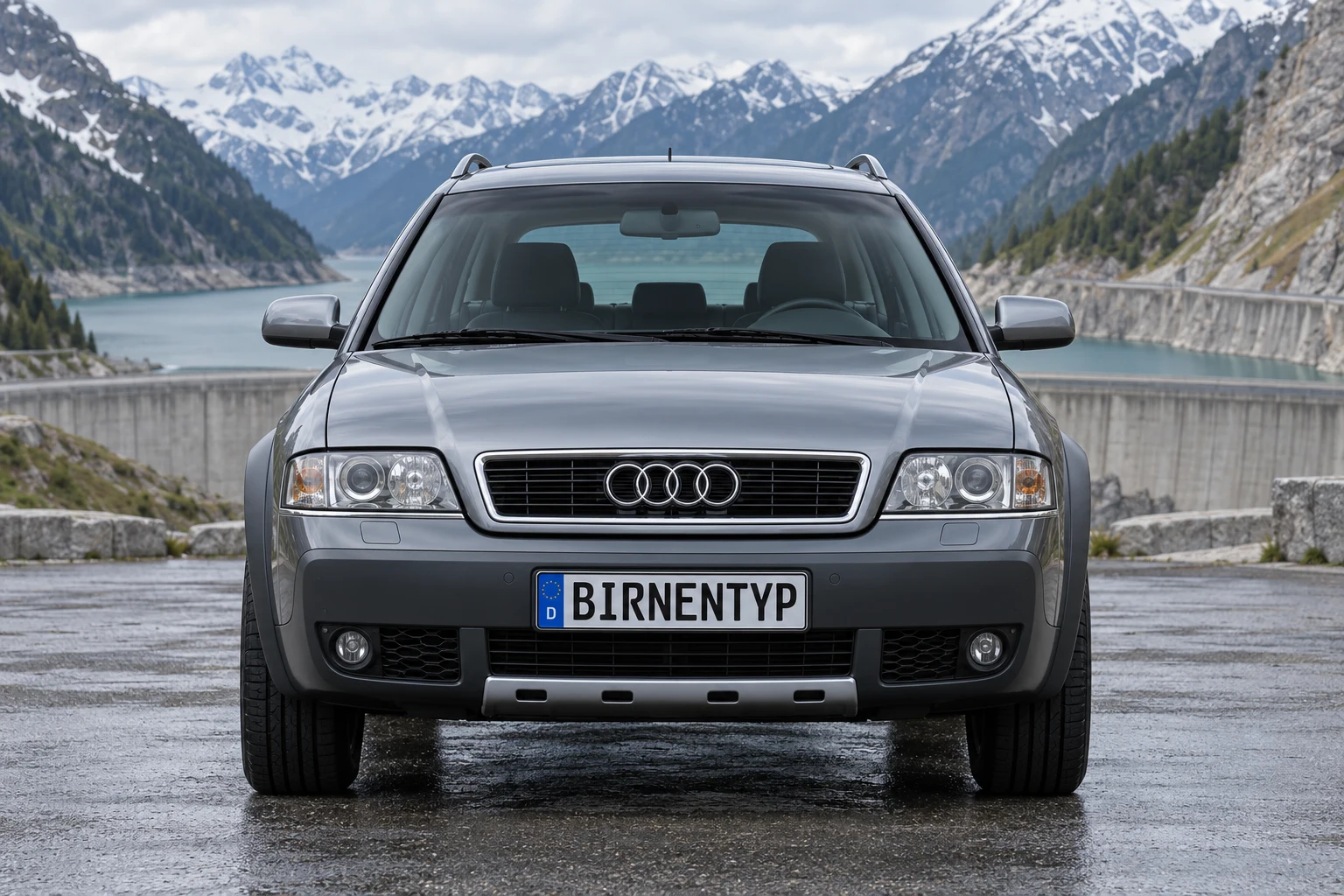 Frontansicht des Audi A6 2. Gen (Allroad quattro) (mit KI erzeugt)