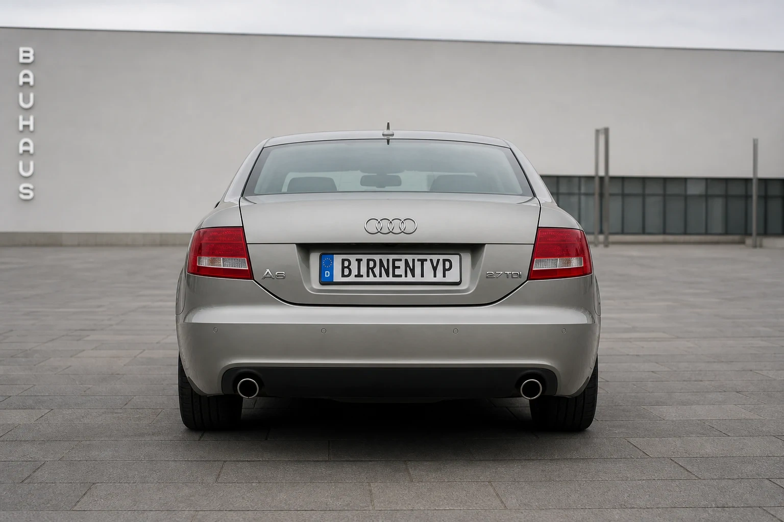 Heck-Ansicht des Audi A6 3. Gen (mit KI erzeugt)