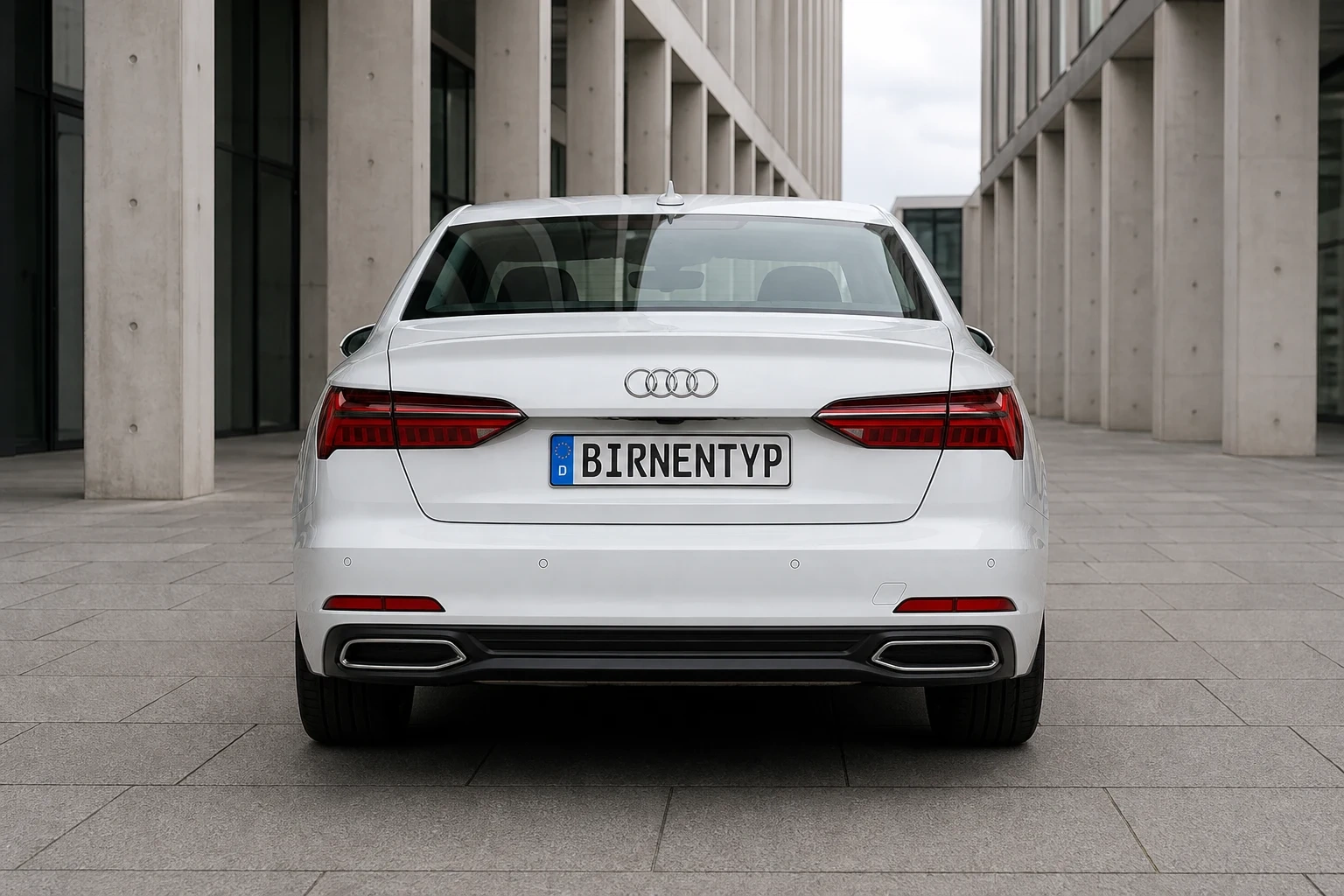 Heck-Ansicht des Audi A6 5. Gen (mit KI erzeugt)