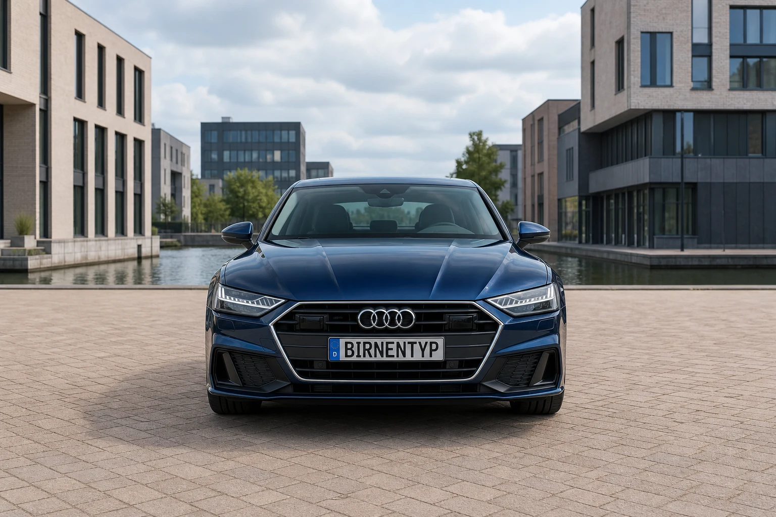 Frontansicht des Audi A7 2 (mit KI erzeugt)