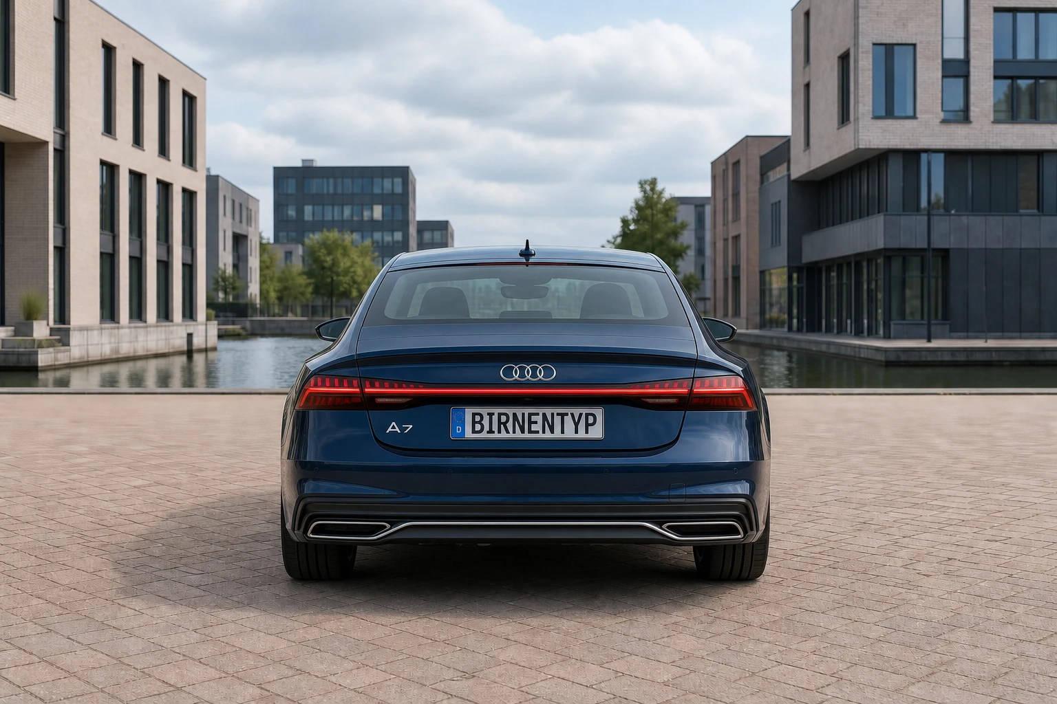 Heck-Ansicht des Audi A7 2 (mit KI erzeugt)
