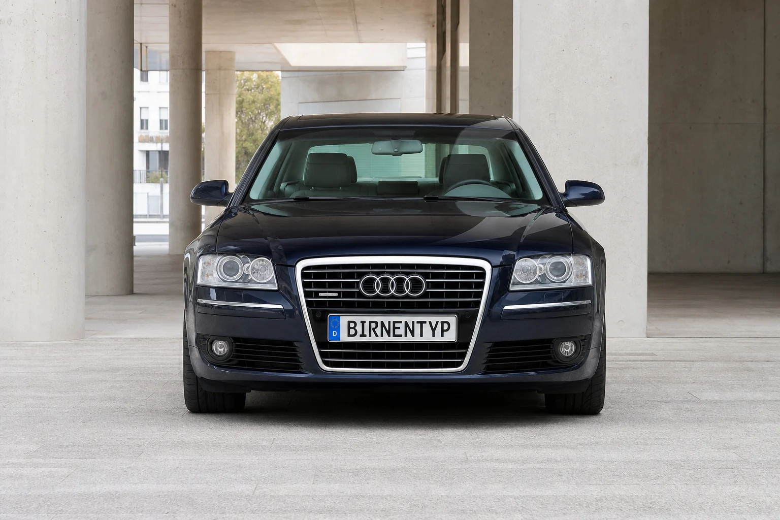 Frontansicht des Audi A8 2 (mit KI erzeugt)