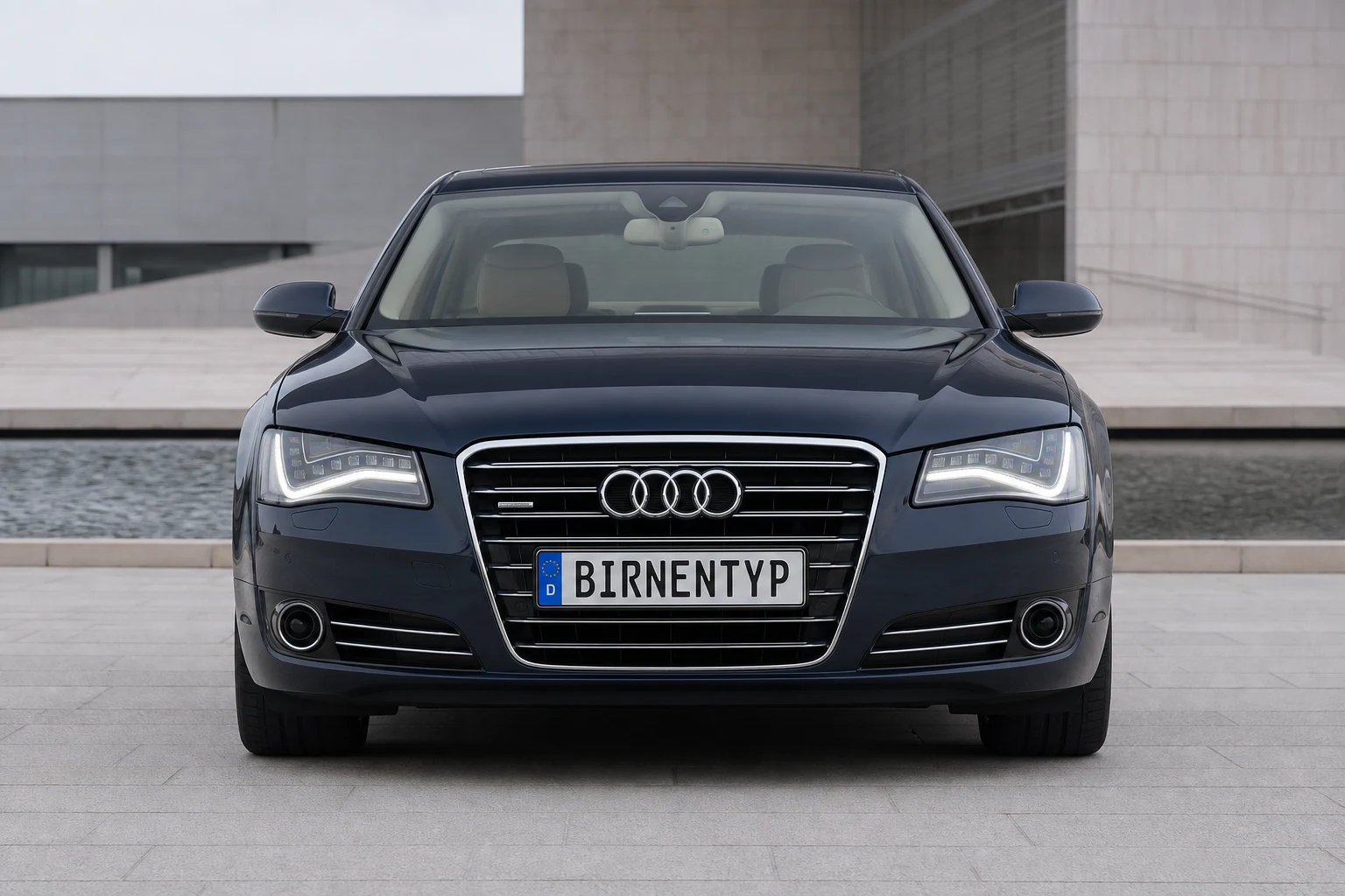 Frontansicht des Audi A8 3 (mit KI erzeugt)