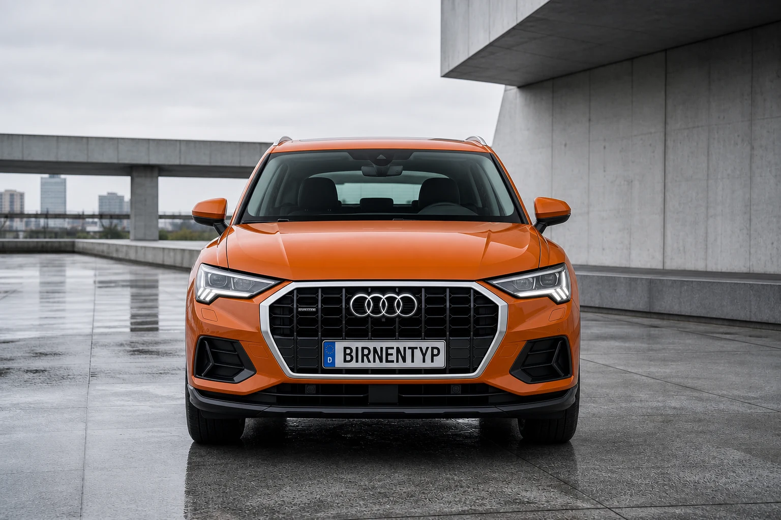 Frontansicht des Audi Q3 2 (mit KI erzeugt)