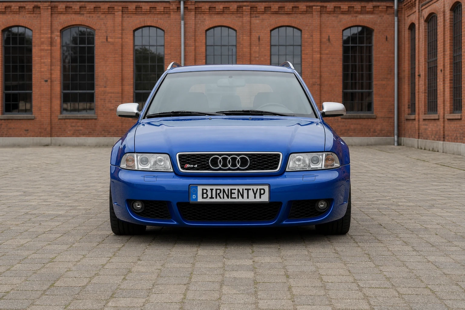 Frontansicht des Audi A4 1. Gen (RS4 Avant) (mit KI erzeugt)