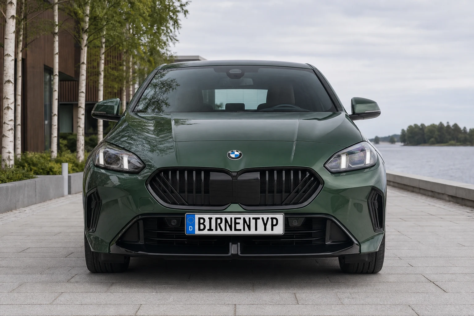 Frontansicht des BMW 1er 4 (mit KI erzeugt)
