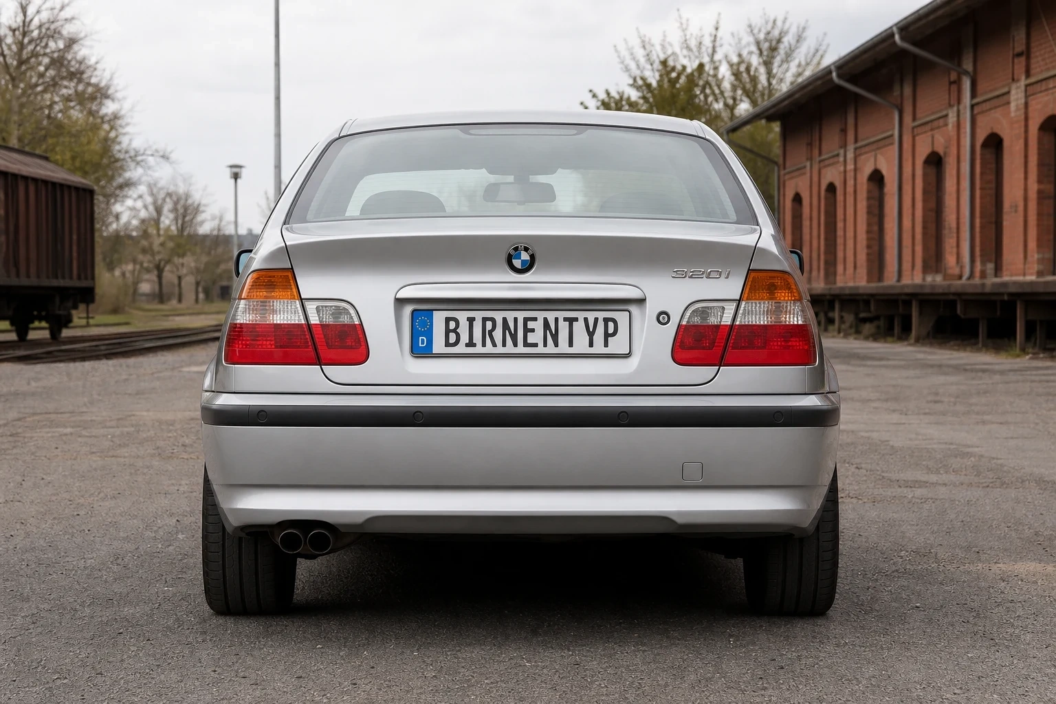 Heck-Ansicht des BMW 3er 4. Gen (mit KI erzeugt)