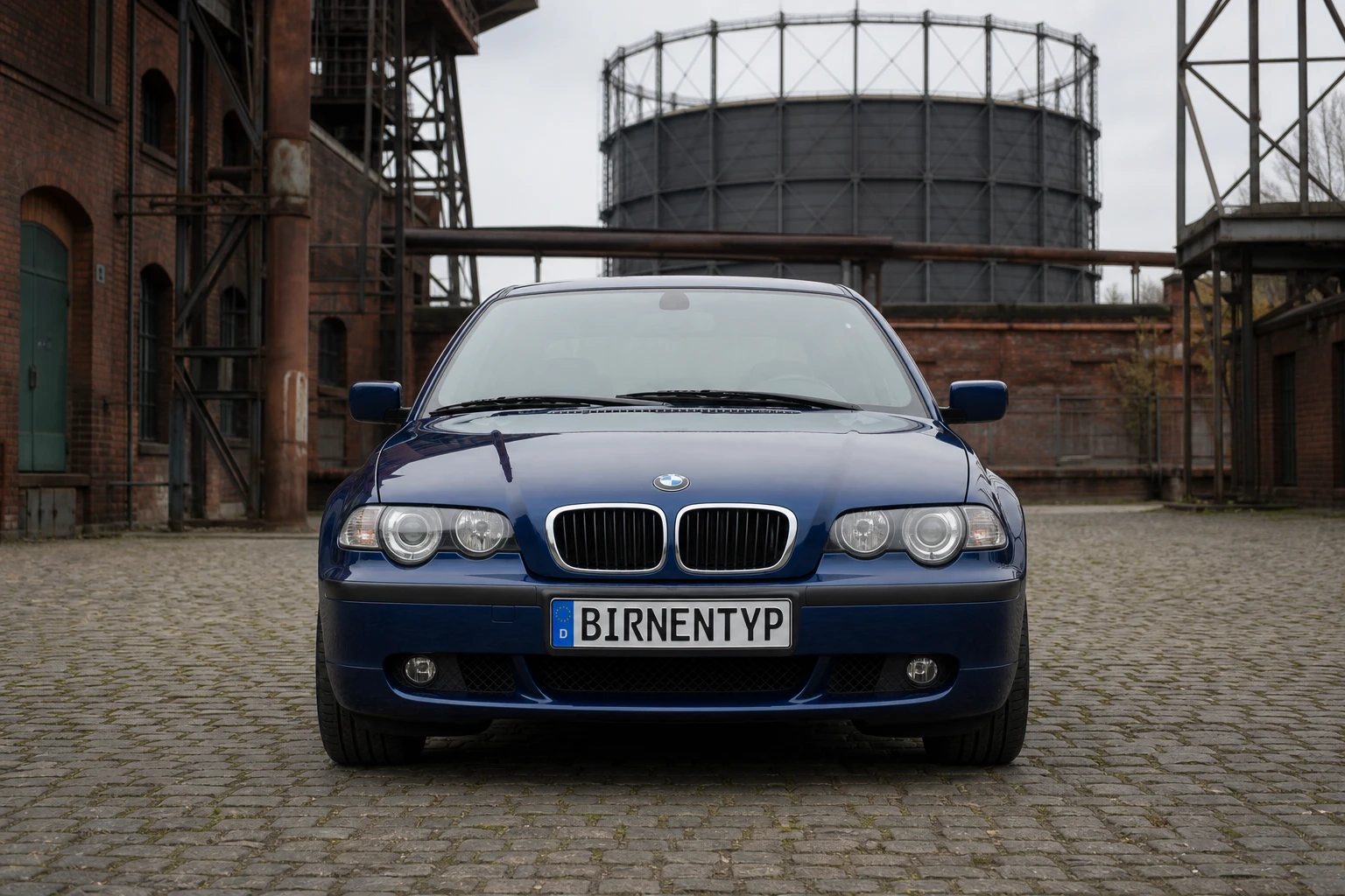 Frontansicht des BMW 3er 4. Gen (Compact) (mit KI erzeugt)