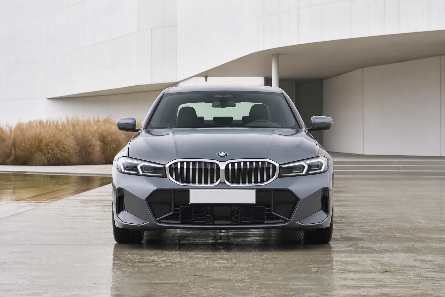 Frontansicht des BMW 3er 7 Facelift (mit KI erzeugt)