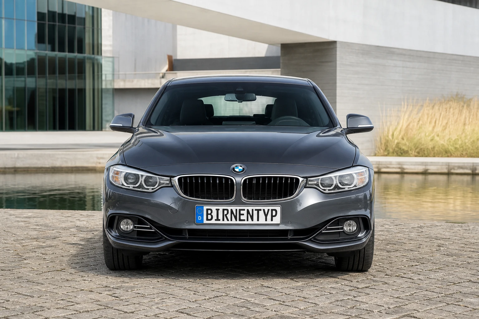 Frontansicht des BMW 4er 1 (Gran Coupé) (mit KI erzeugt)