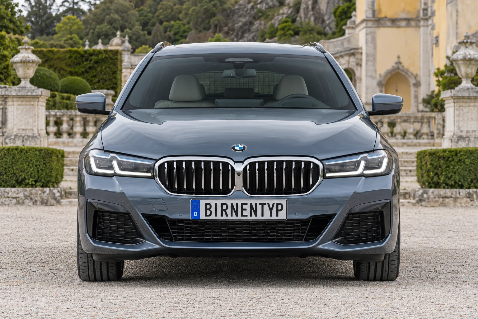 Frontansicht des BMW 5er 7 Facelift (mit KI erzeugt)