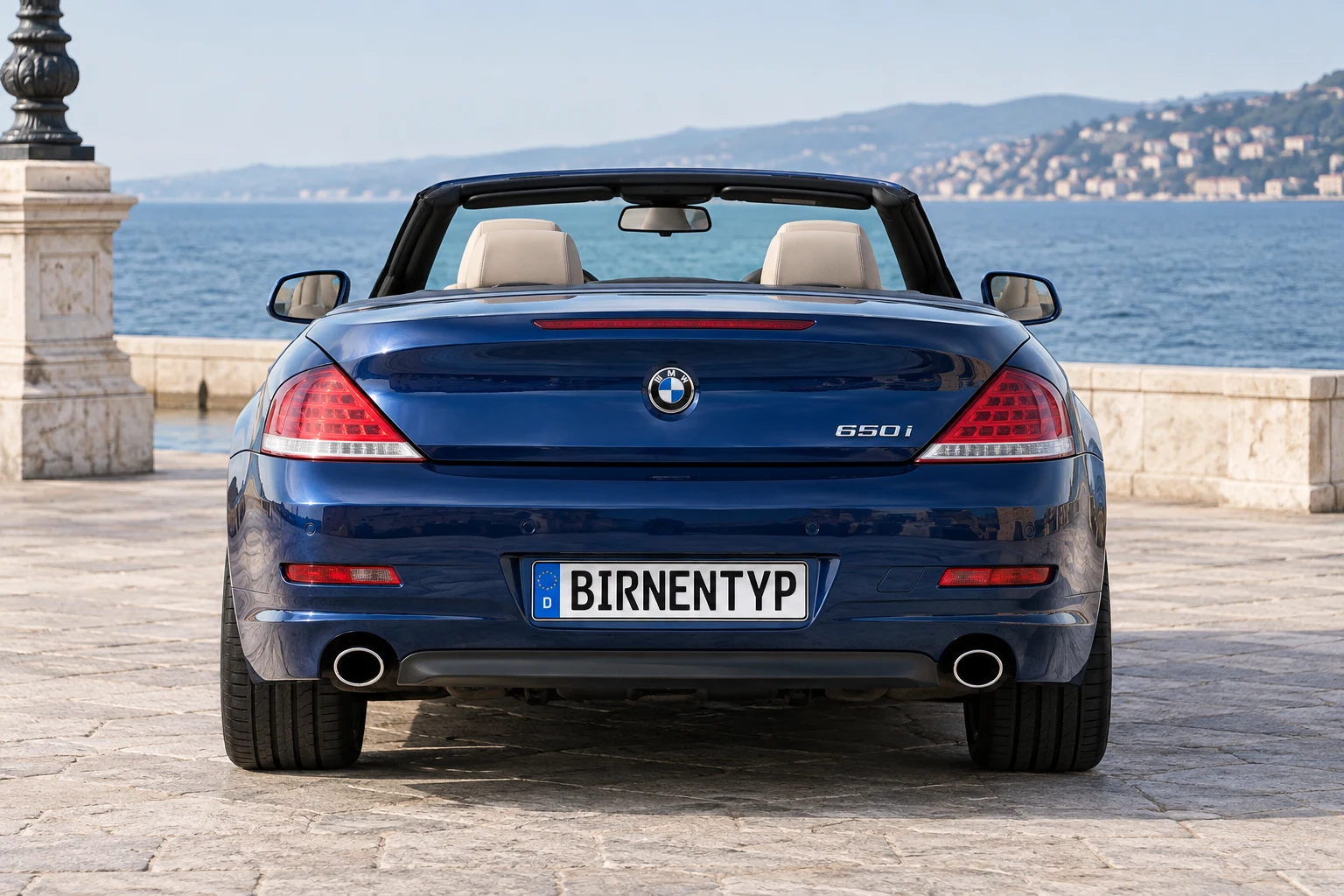 Heck-Ansicht des BMW 6er 2 (mit KI erzeugt)