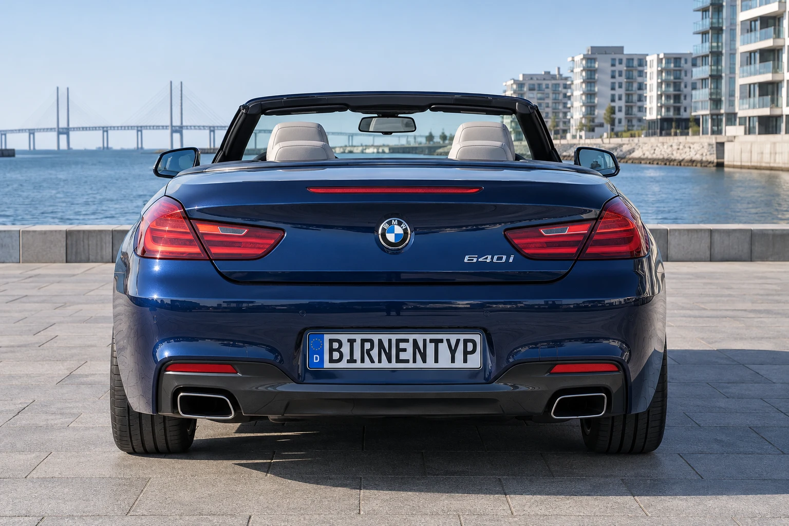 Heck-Ansicht des BMW 6er 3 (mit KI erzeugt)