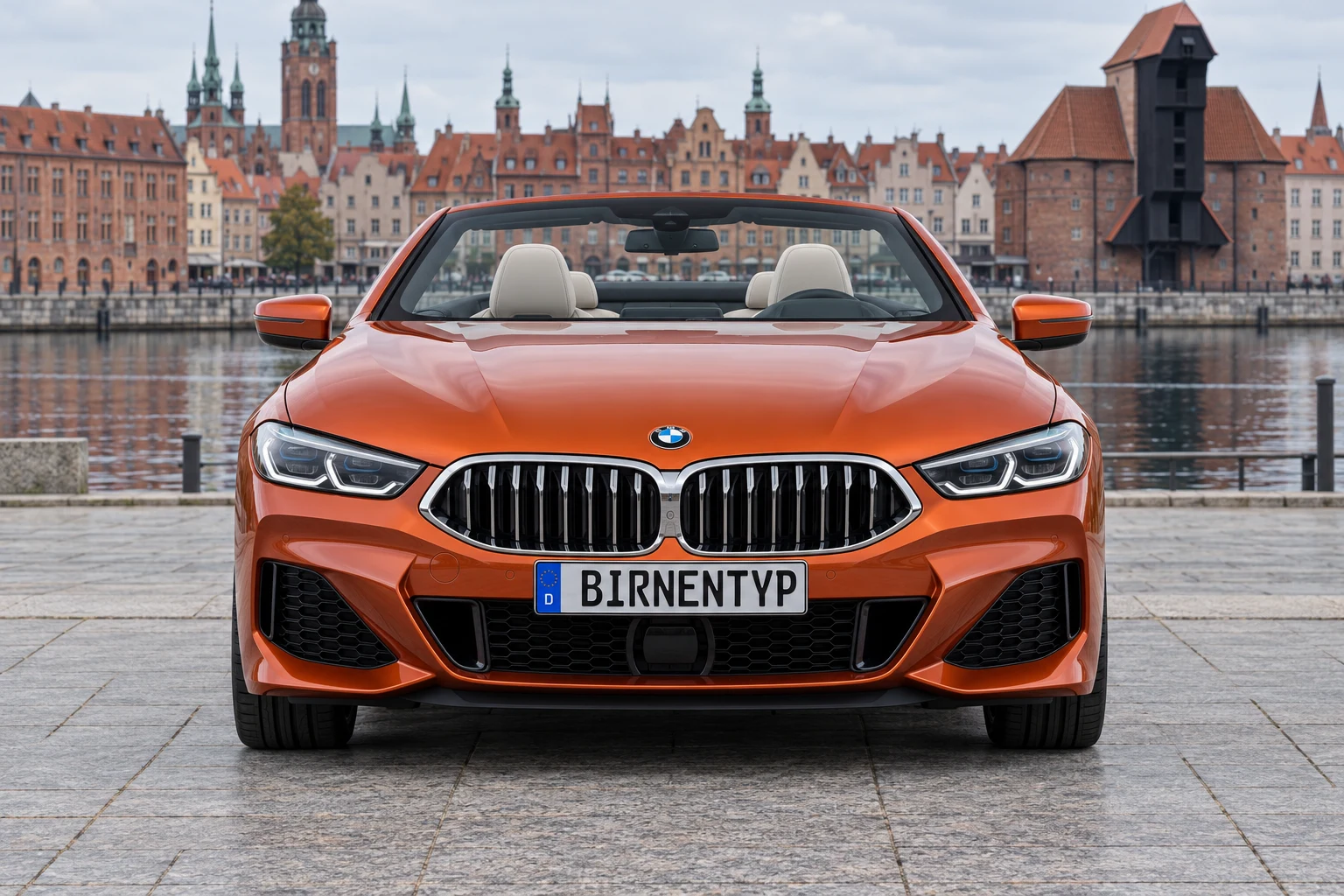 Frontansicht des BMW 8er 2 (Cabriolet) (mit KI erzeugt)