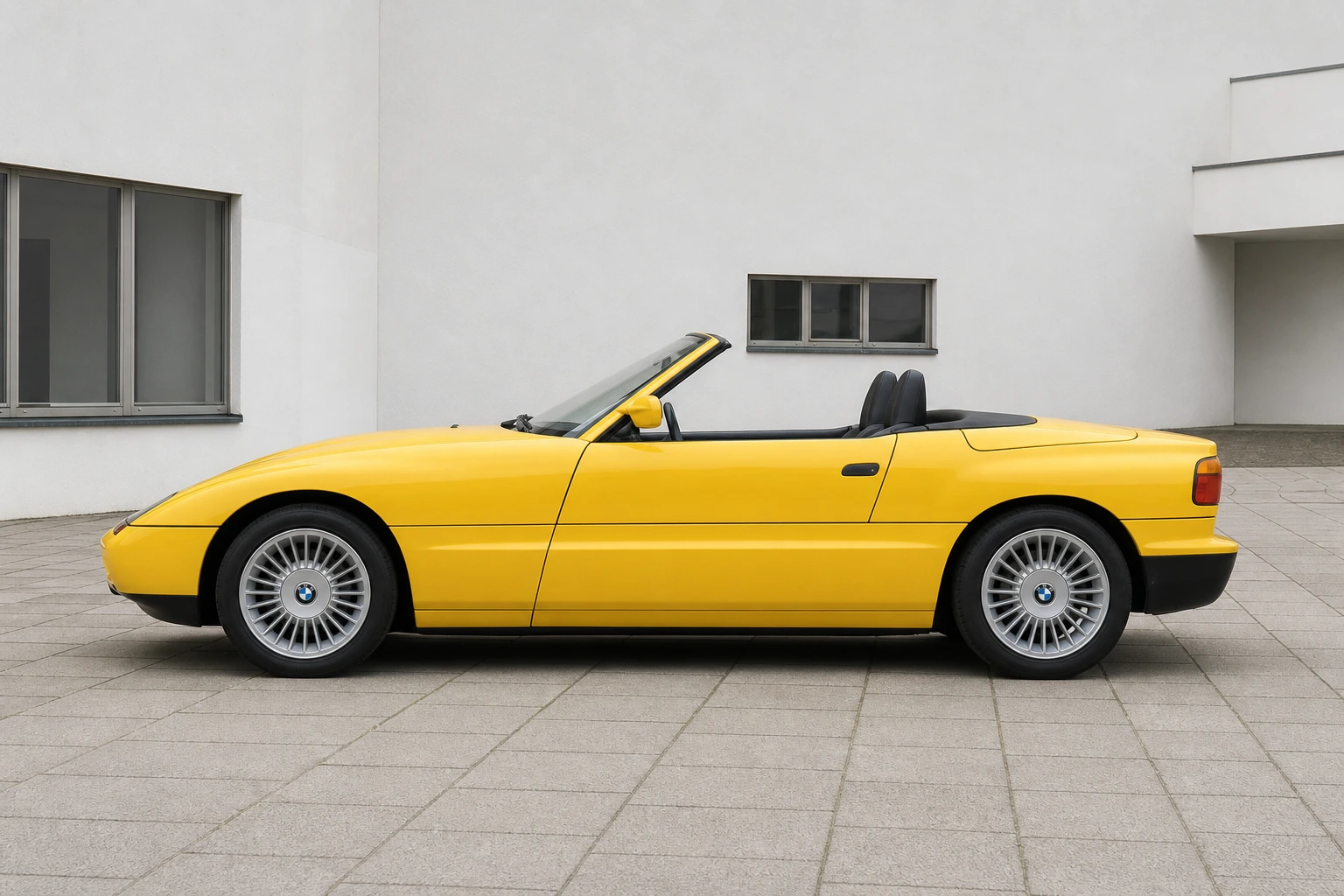 Seitenansicht (Fahrerseite) des BMW Z1 1 als Roadster (Z1) (mit KI erzeugt)