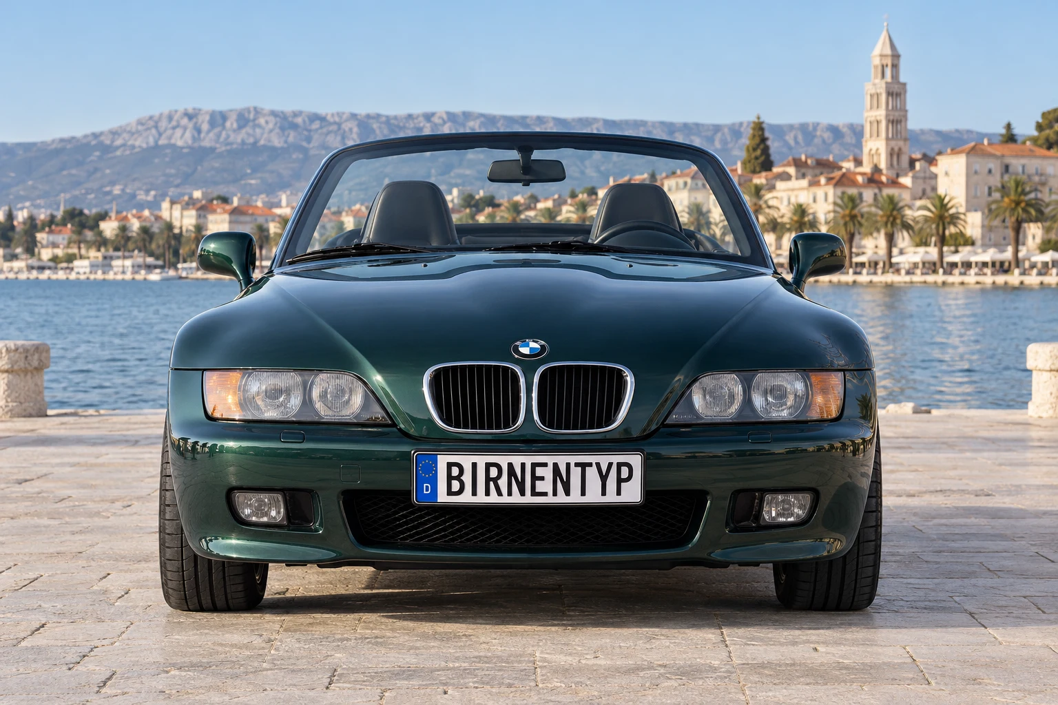 Frontansicht des BMW Z3 1 (mit KI erzeugt)