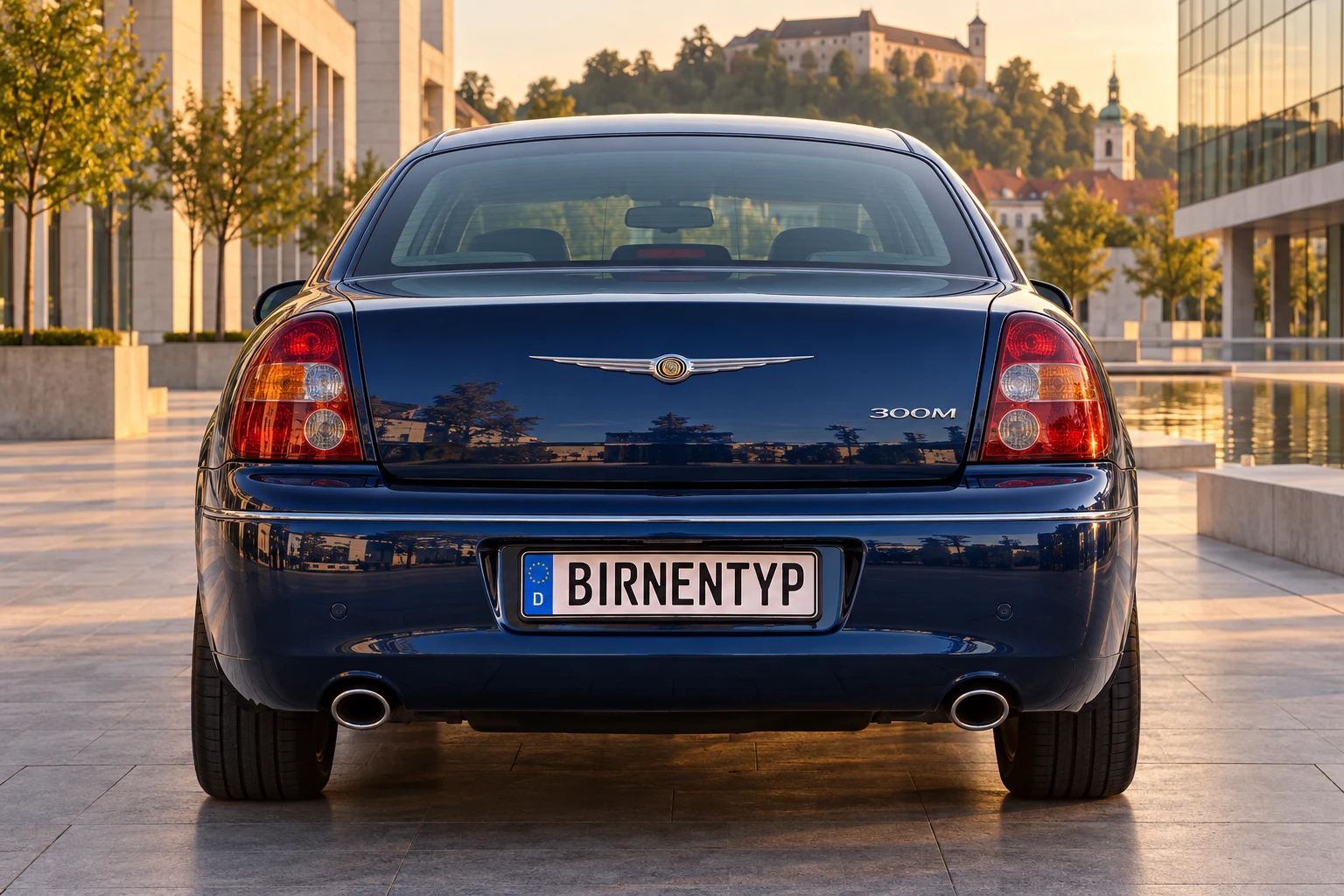 Heck-Ansicht des Chrysler 300M 1 (mit KI erzeugt)