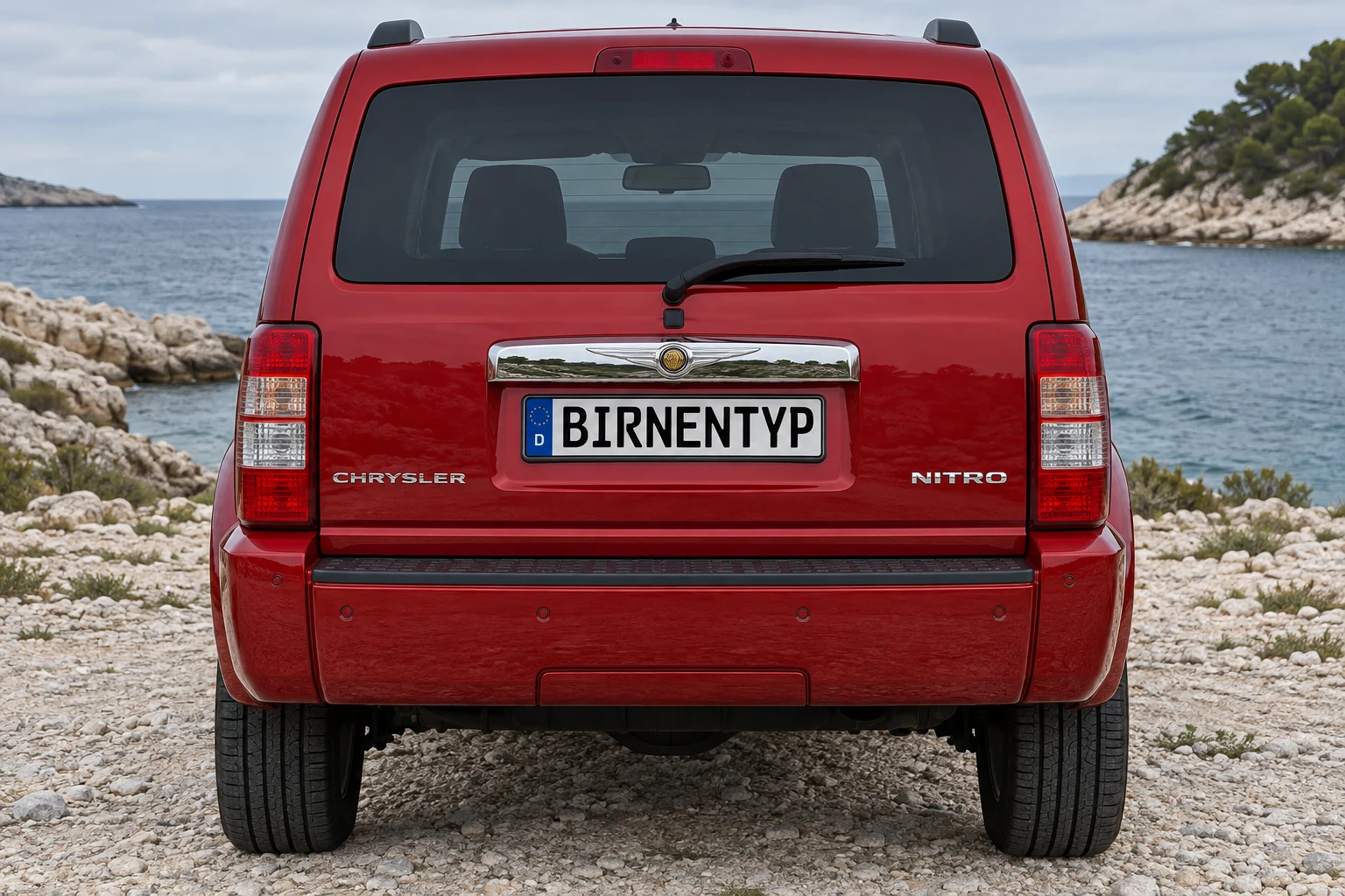 Heck-Ansicht des Chrysler Nitro 1 (mit KI erzeugt)