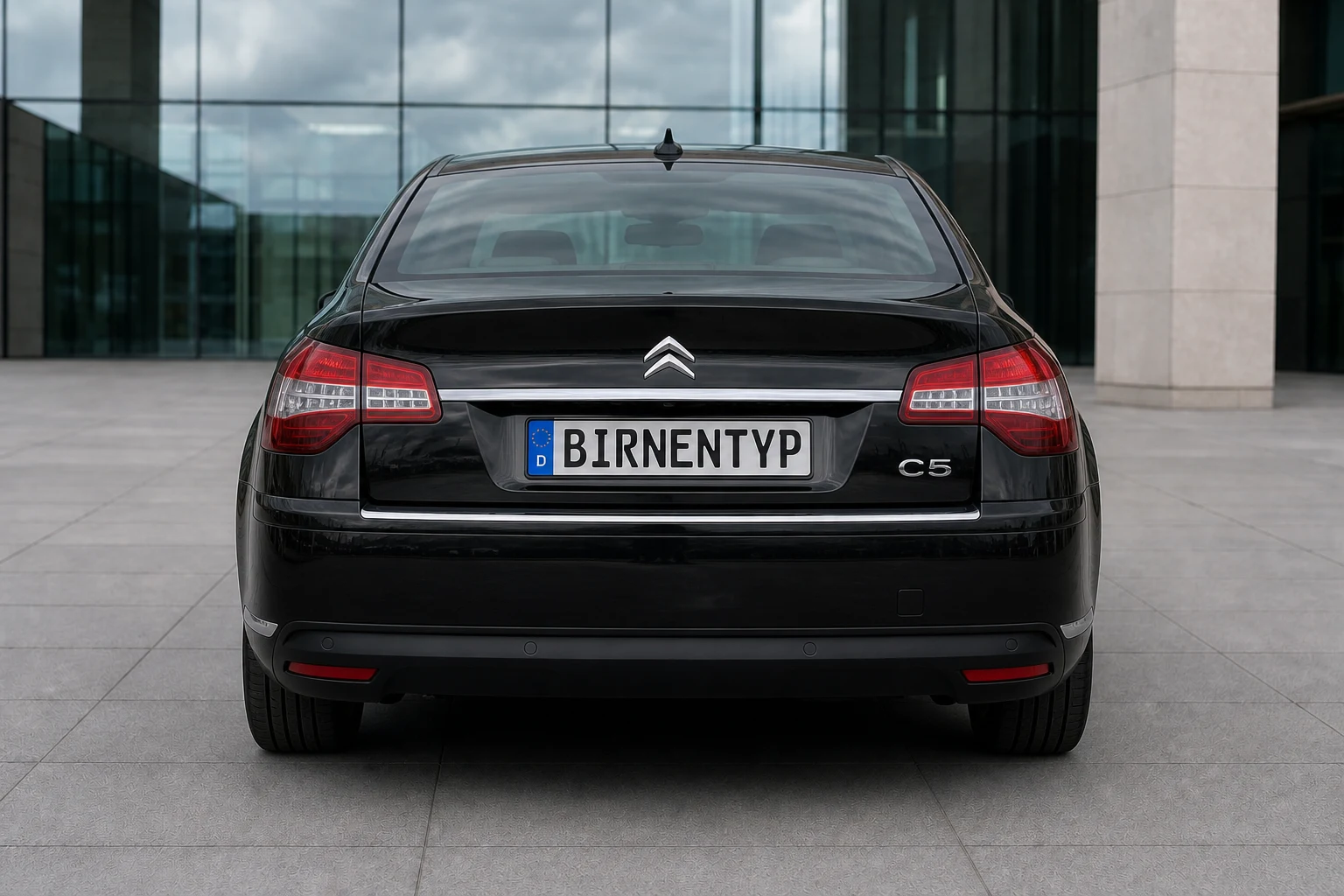 Heck-Ansicht des Citroën C5 2 (mit KI erzeugt)