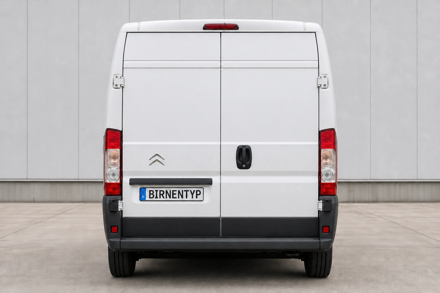 Heck-Ansicht des Citroën Jumper 2 (mit KI erzeugt)