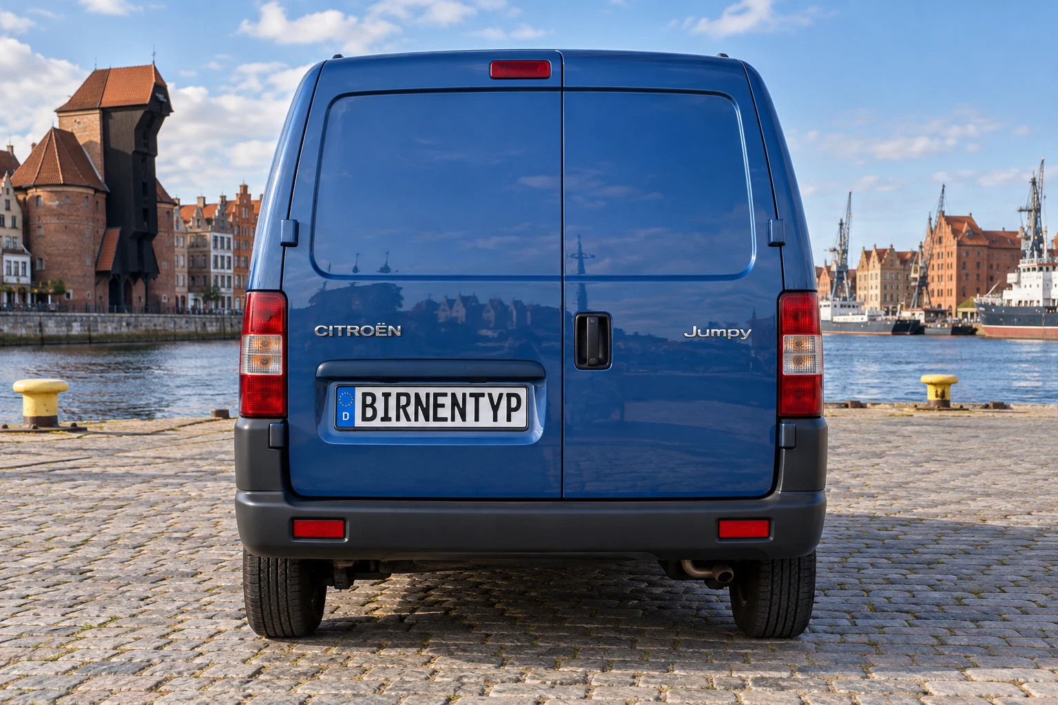 Heck-Ansicht des Citroën Jumpy 1 (mit KI erzeugt)