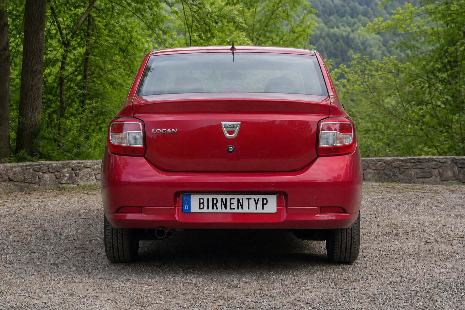 Heck-Ansicht des Dacia Logan / Logan MCV 2. Gen (mit KI erzeugt)