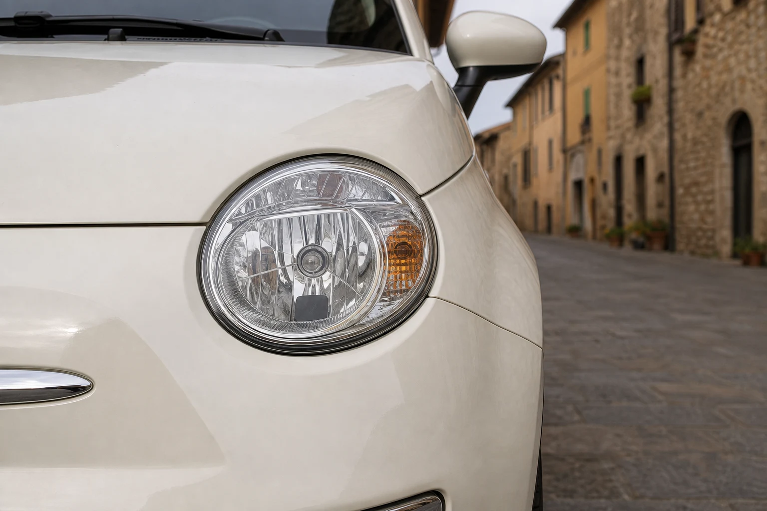 Blinker vorne des Fiat 500 1. Gen