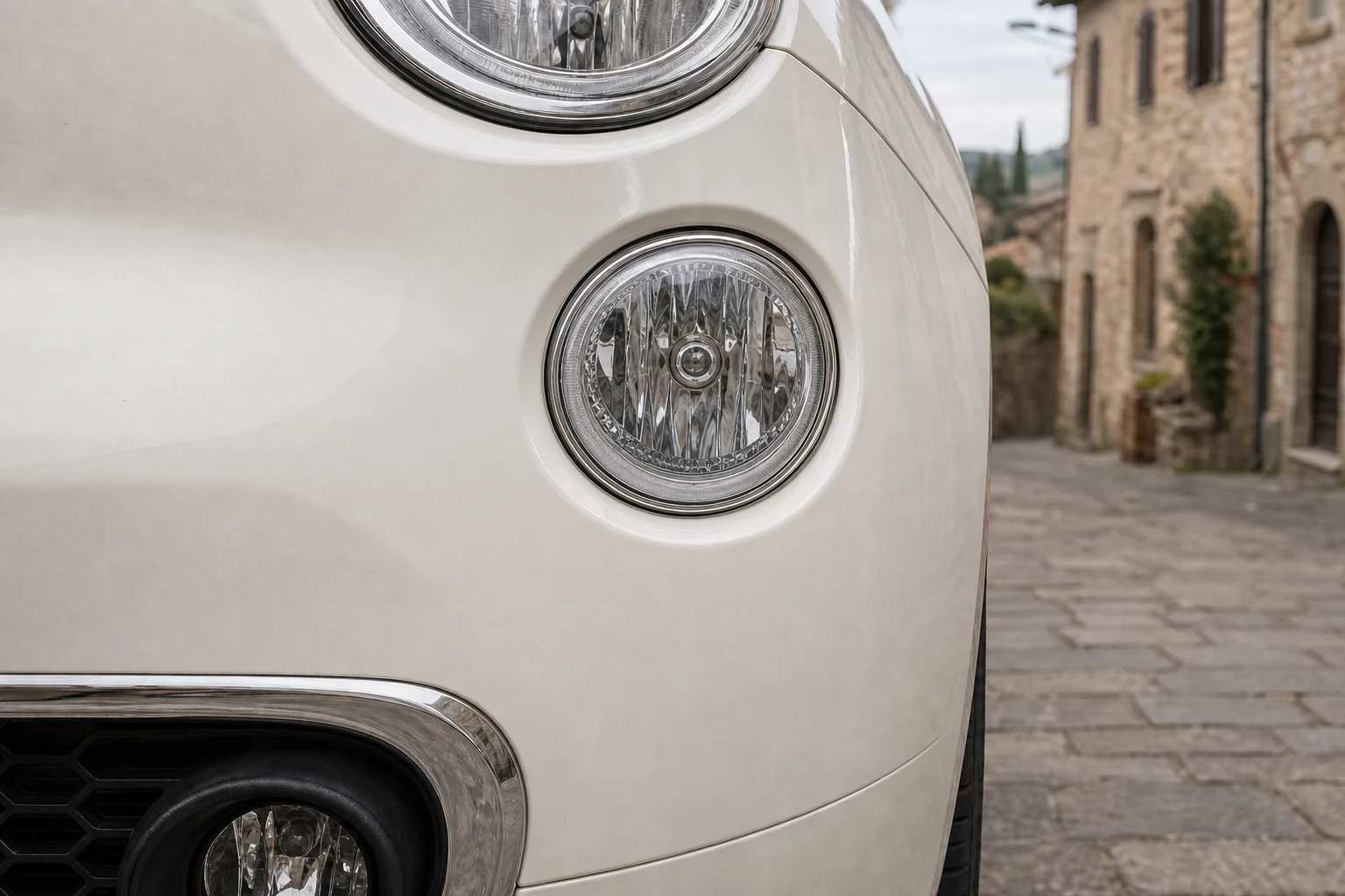 Fernlicht des Fiat 500 1. Gen