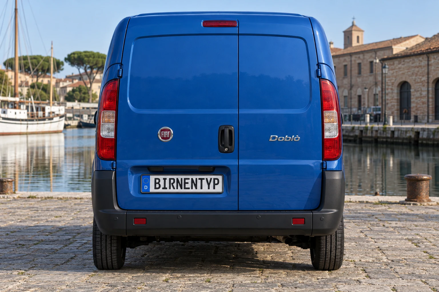 Heck-Ansicht des Fiat Doblò 1 (mit KI erzeugt)