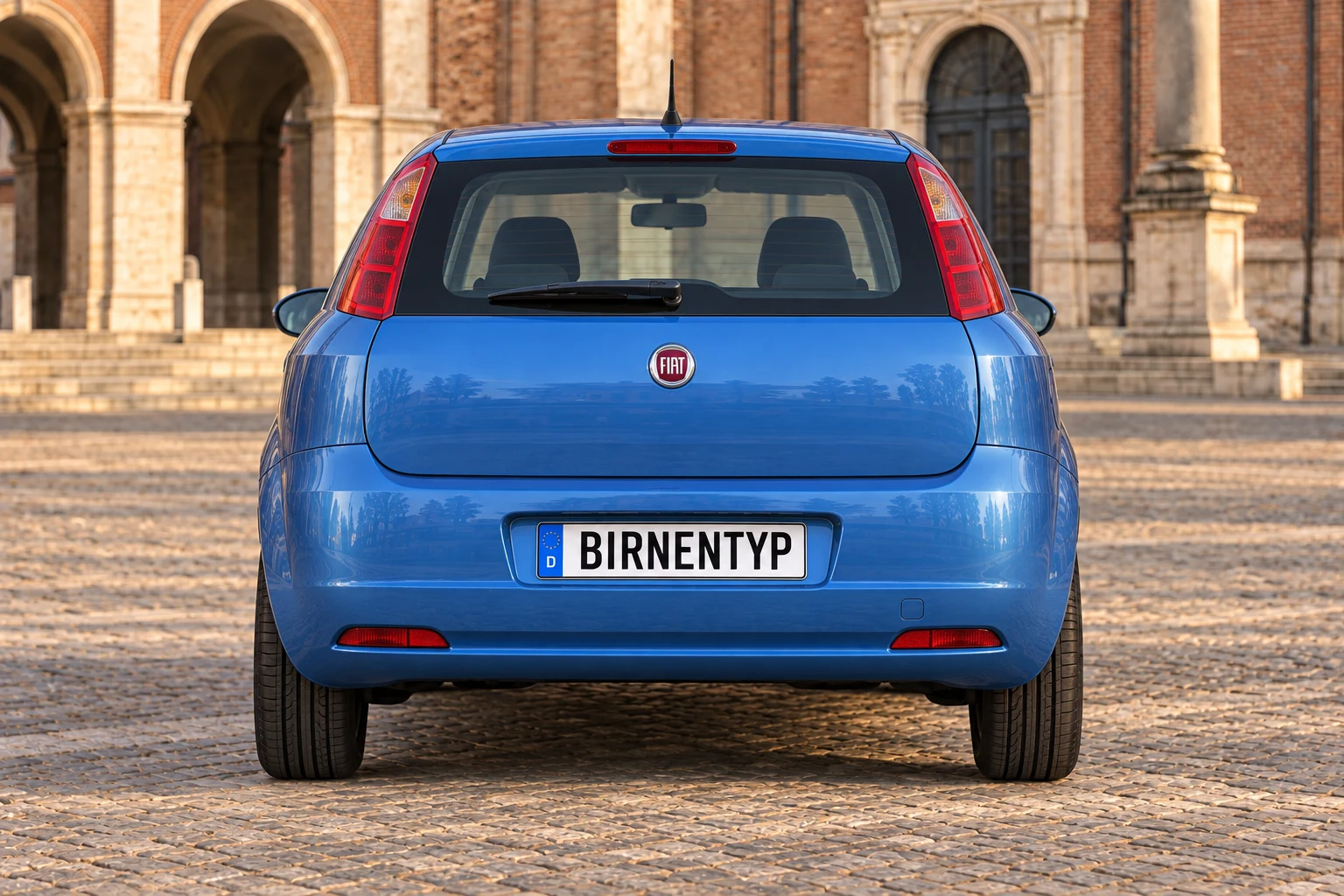 Heck-Ansicht des Fiat Punto 3 (mit KI erzeugt)
