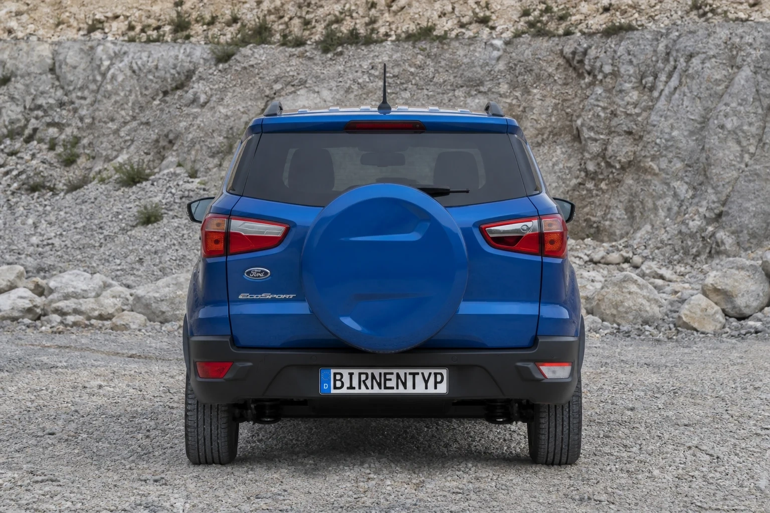 Heck-Ansicht des Ford EcoSport 2. Gen (mit KI erzeugt)