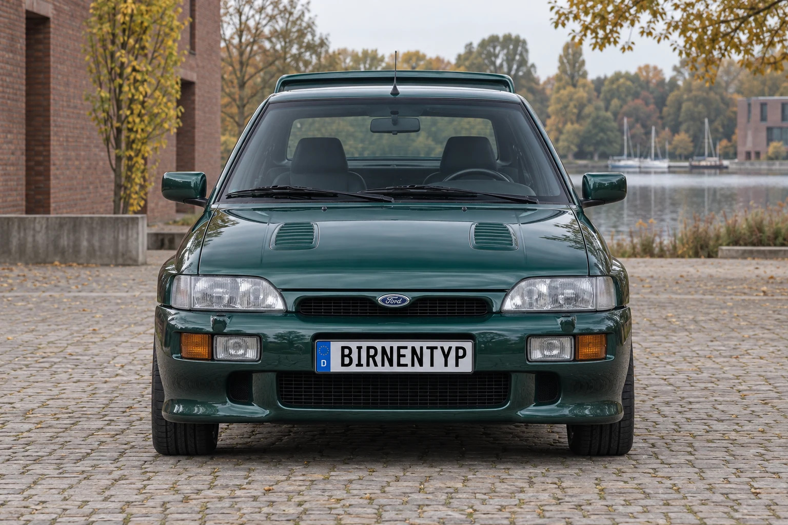 Frontansicht des Ford Escort 5 (RS2000 / RS Cosworth) (mit KI erzeugt)