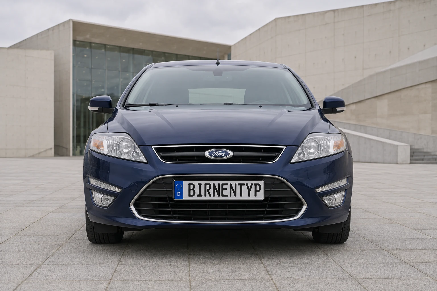 Frontansicht des Ford Mondeo (Fließheck (5-türig)) (mit KI erzeugt)
