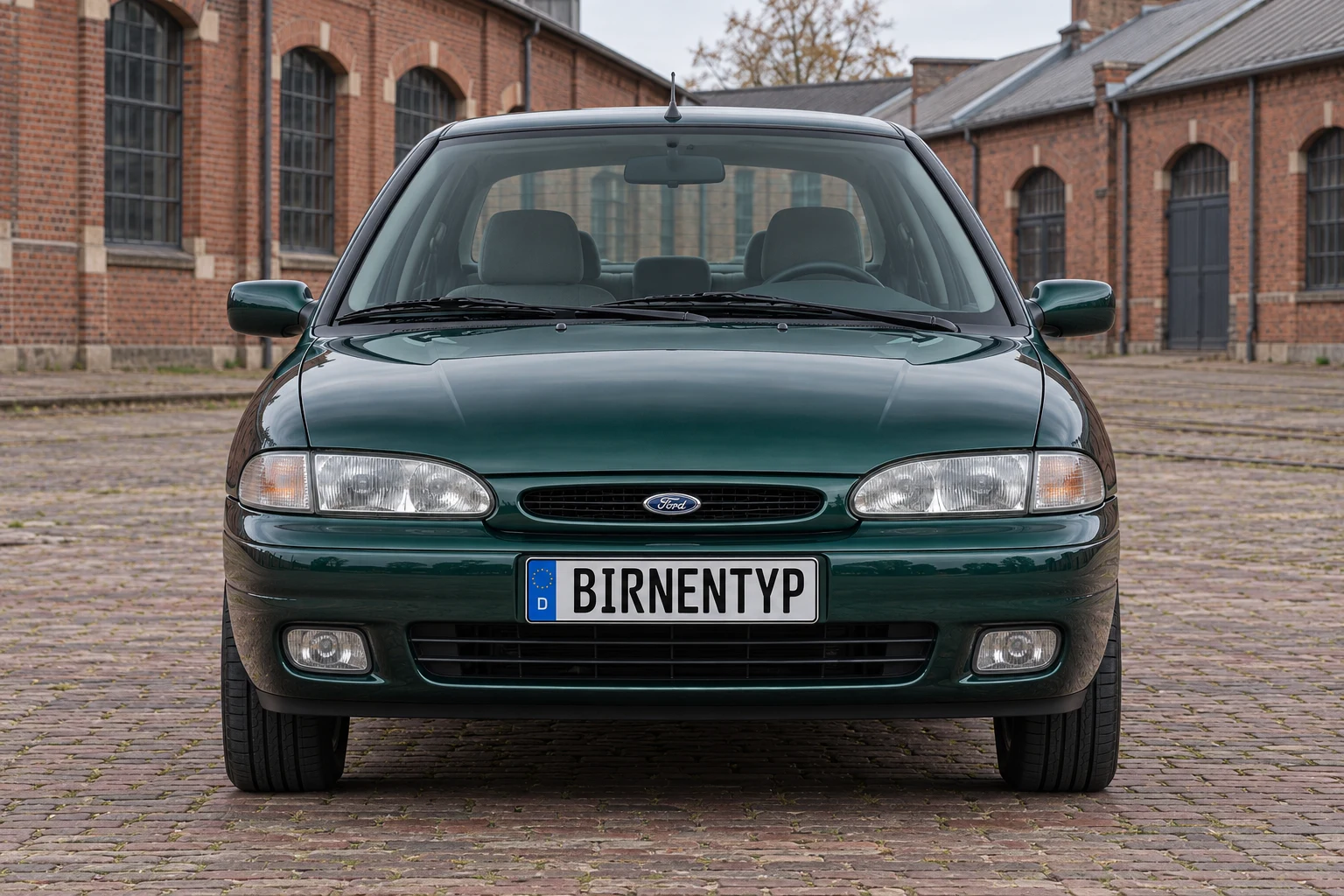 Frontansicht des Ford Mondeo 1 (Ghia / 2.5 V6 24V) (mit KI erzeugt)