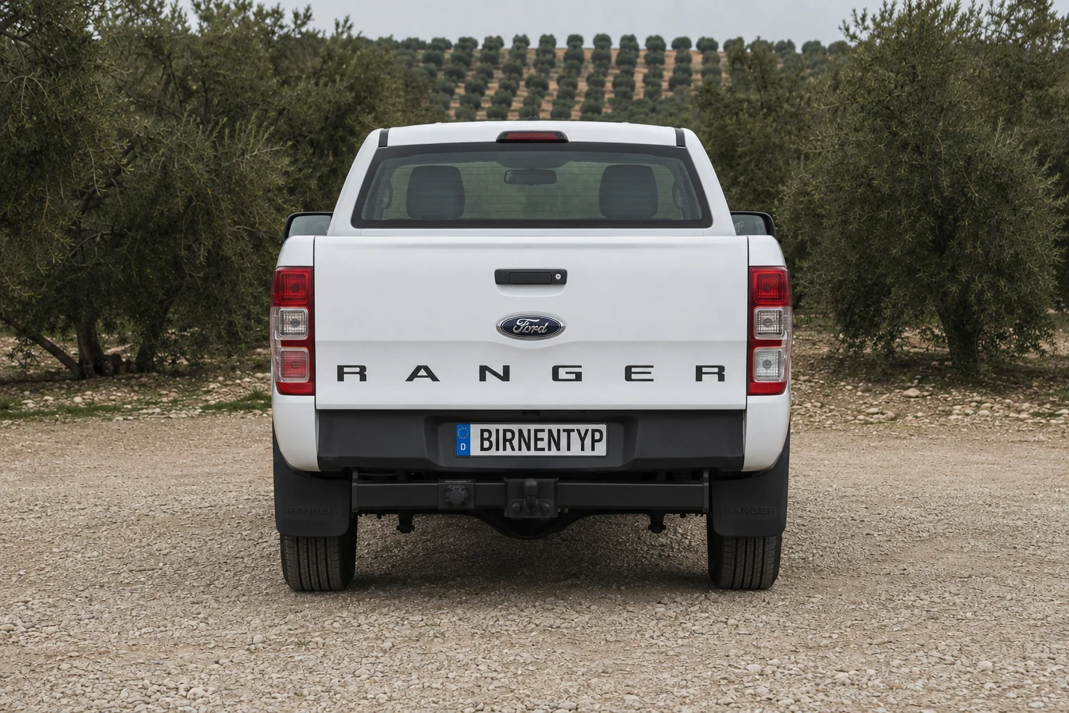 Heck-Ansicht des Ford Ranger (mit KI erzeugt)