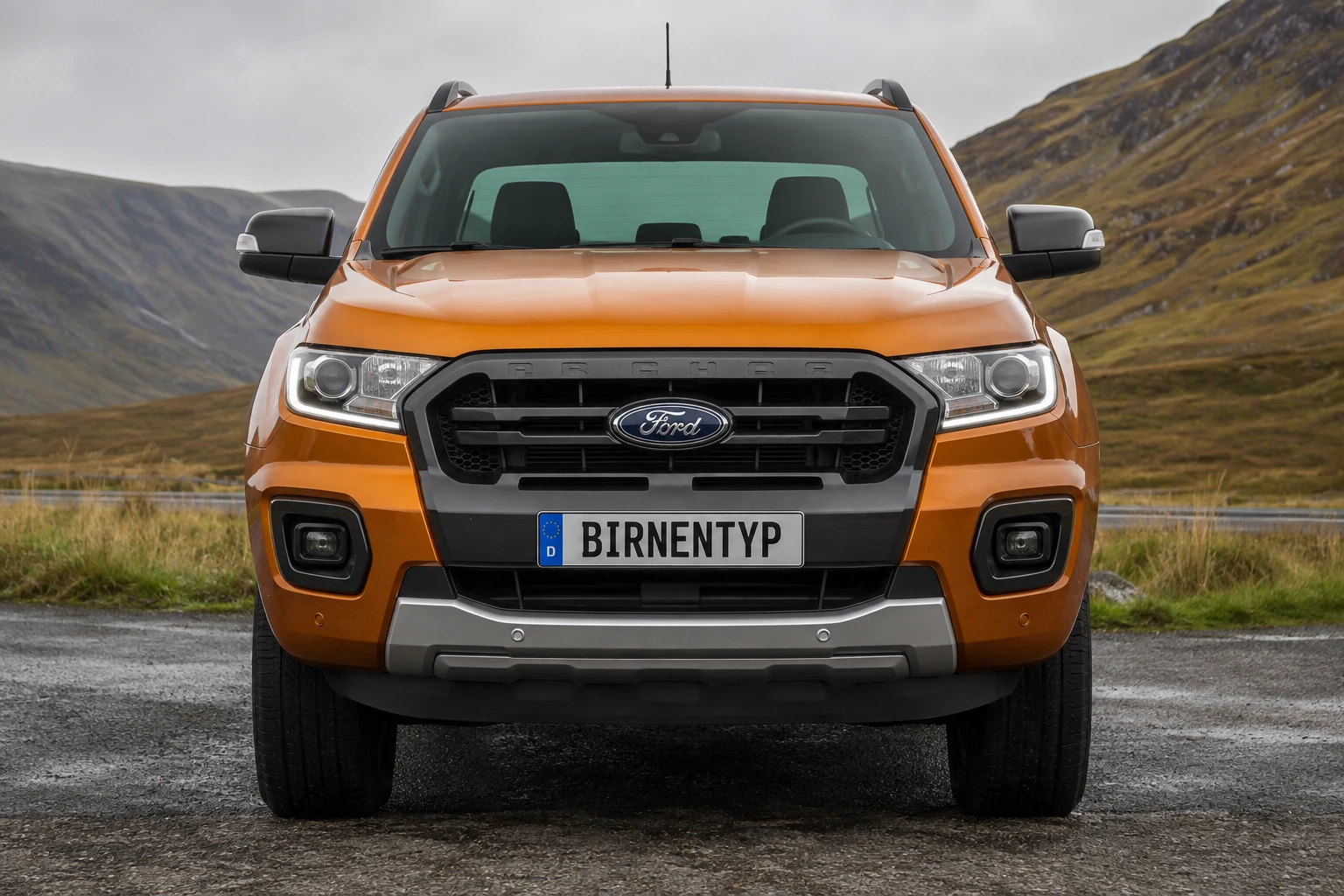 Frontansicht des Ford Ranger (Wildtrak) (mit KI erzeugt)