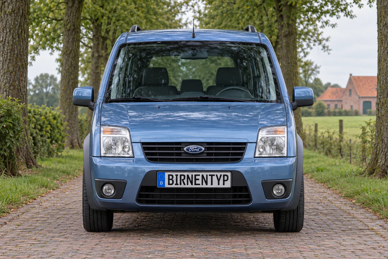 Frontansicht des Ford Tourneo Connect 1 (mit KI erzeugt)