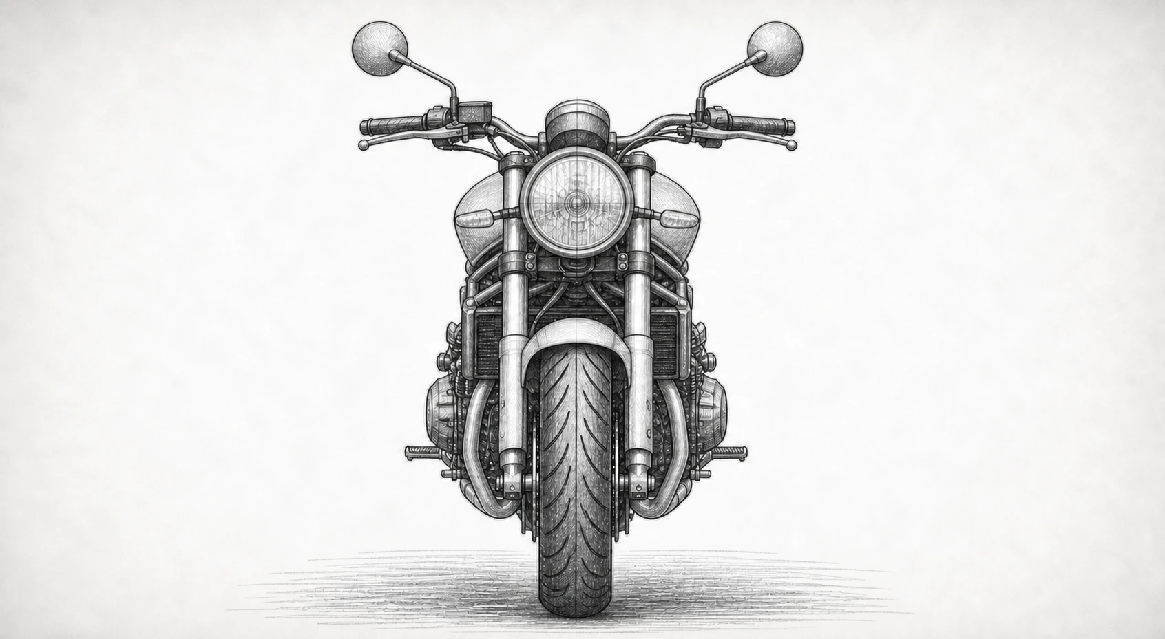 Konzeptzeichnung eines Motorrads als Platzhalter — für „1290-Superduke-R (& -SE)" liegt noch kein Foto vor (mit KI erzeugt)