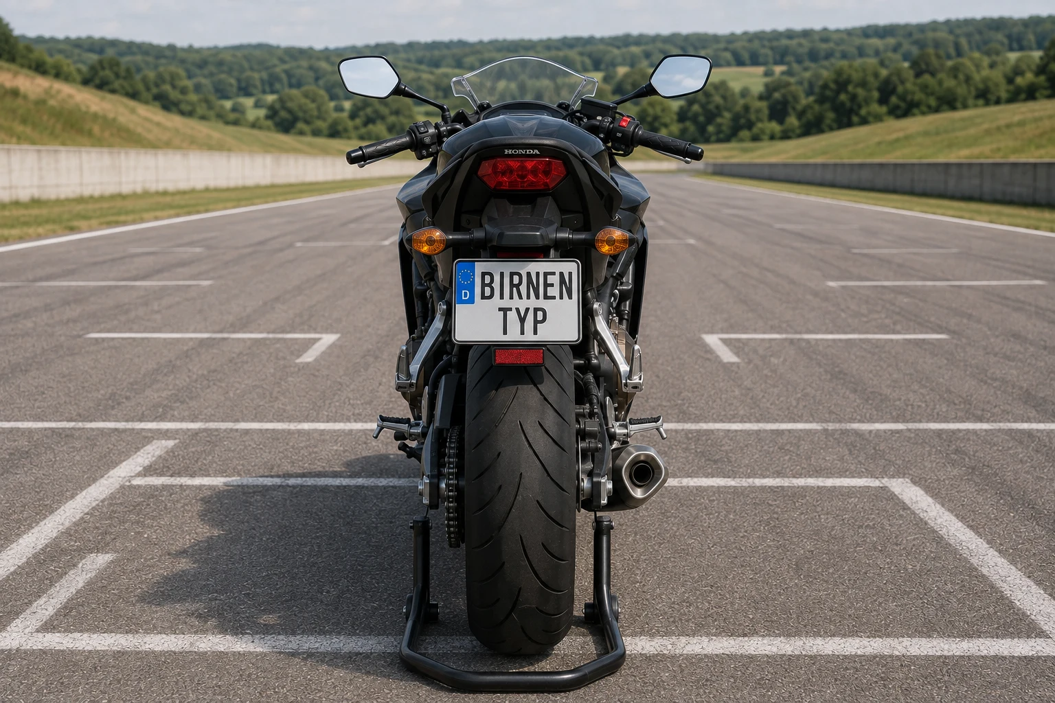 Heck-Ansicht der Honda CBR-650-F (& FA) (mit KI erzeugt)