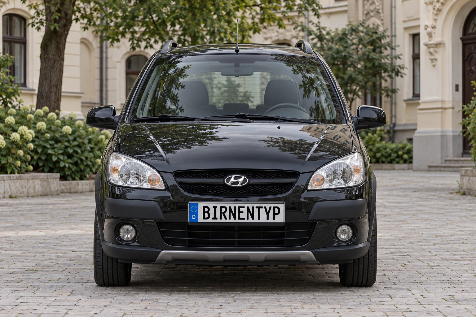 Frontansicht des Hyundai Getz 1 (Cross Getz) (mit KI erzeugt)